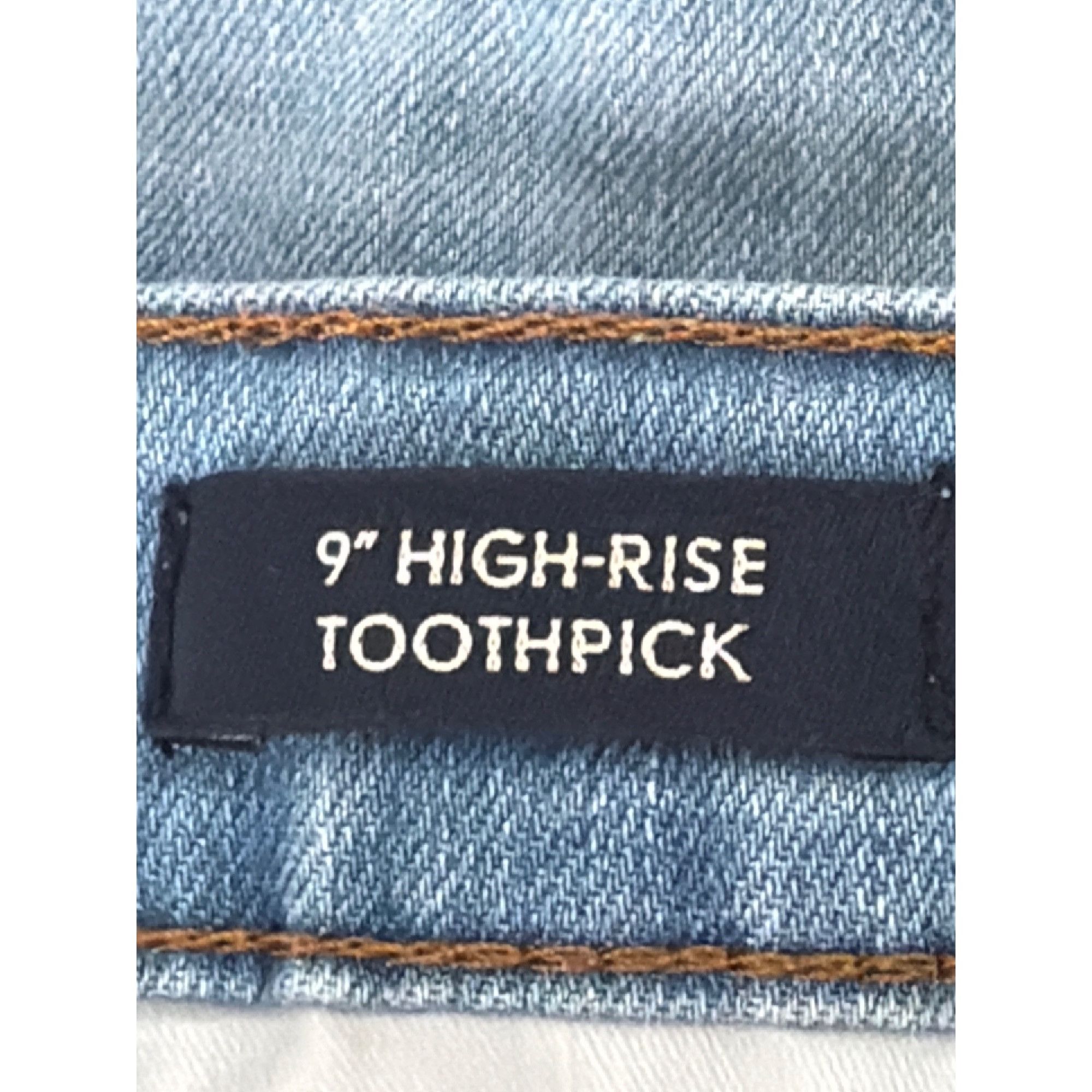 J.Crew J.Crew 9" High Rise Toothpick Jeans Blue Light Wash Raw Hem Size 29" - 6 Thumbnail