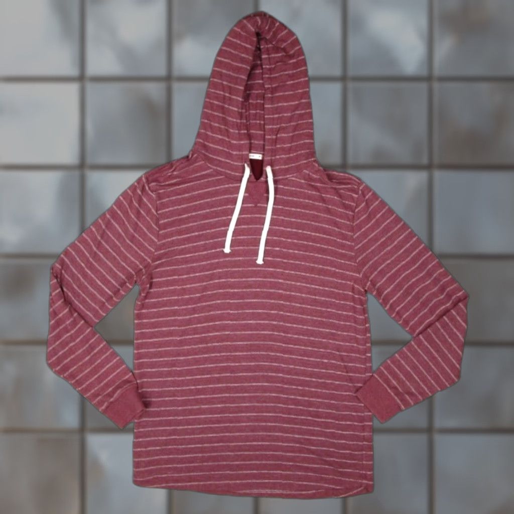 Marine Layer Marine Layer Hoodie Mens Medium Red Pullover Beach Active Work Shirt Pullover Mens Red Stripe Hoodie, 90s? Size US M / EU 48-50 / 2 - 1 Thumbnail