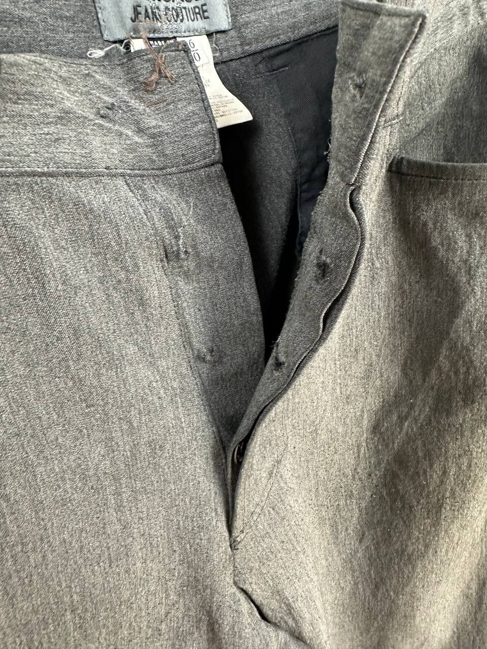 Versace Jeans Couture Versace Jeans Couture Gray Cotton-Blend Tailored Pants Size US 36 / EU 52 - 13 Thumbnail