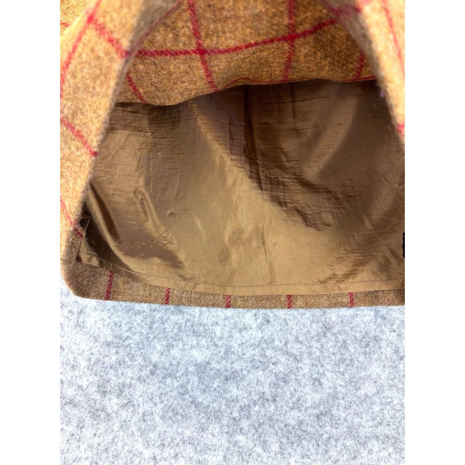 Vintage Hobbs Check Wool Skirt UK 8 Brown Red Women’s Lined Wool Pencil Above Knee Dress Workwear Casual Formal Vgc Size 30" / US 8 / IT 44 - 3 Thumbnail