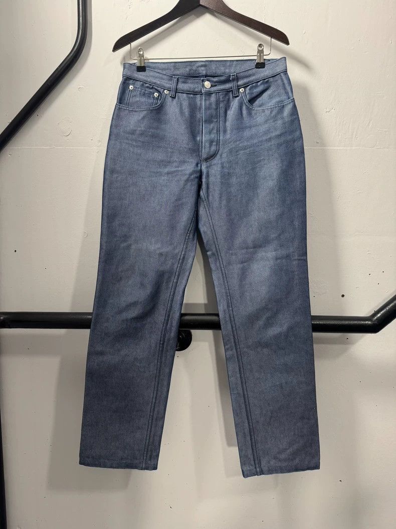 Helmut Lang HELMUT LANG Silver brushed waxed cowhide Size US 32 / EU 48 - 1 Thumbnail