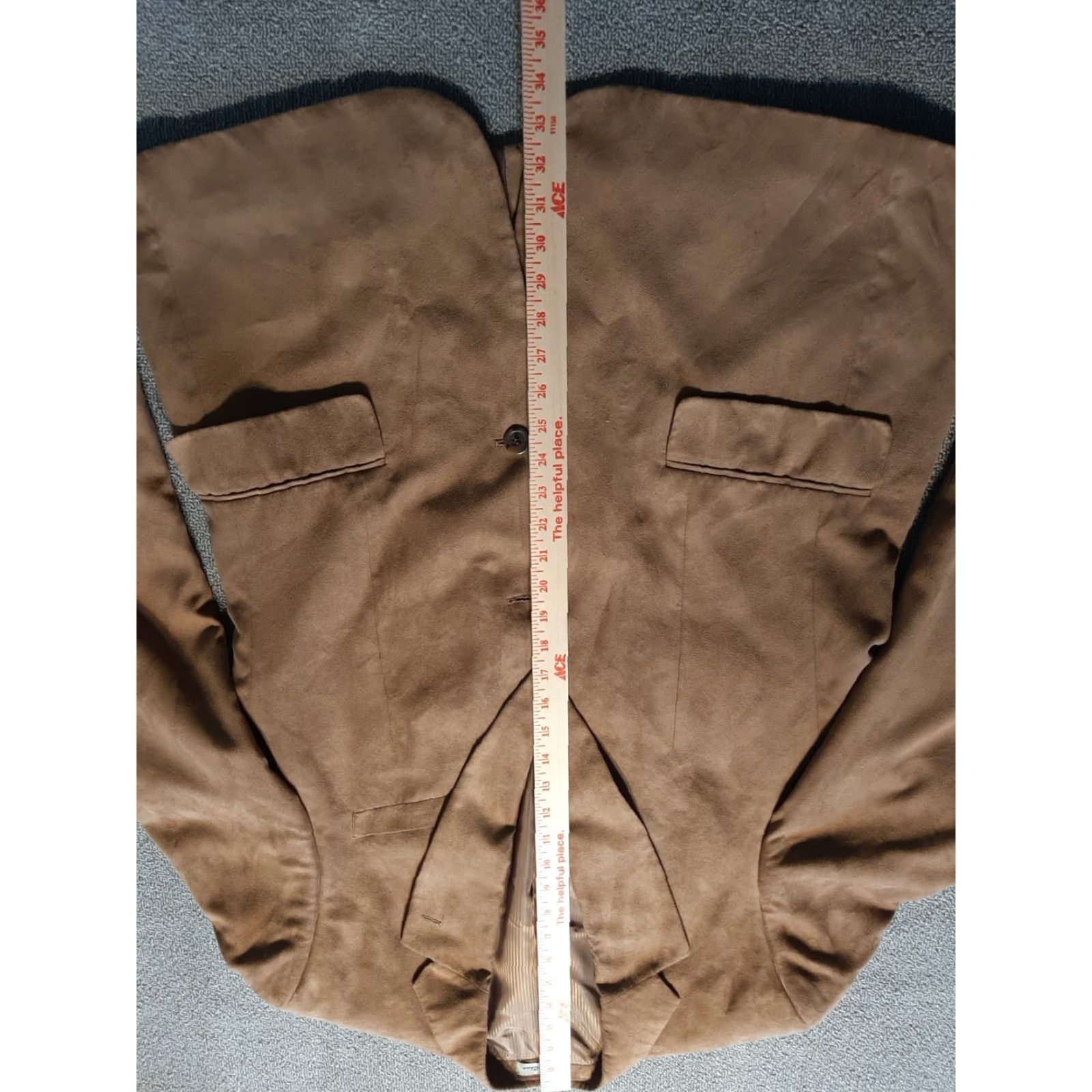 Vintage Men's Brown Polyester Jacket Sz 42 R 2 pockets *missing button Size US XS / EU 42 / 0 - 2 Thumbnail