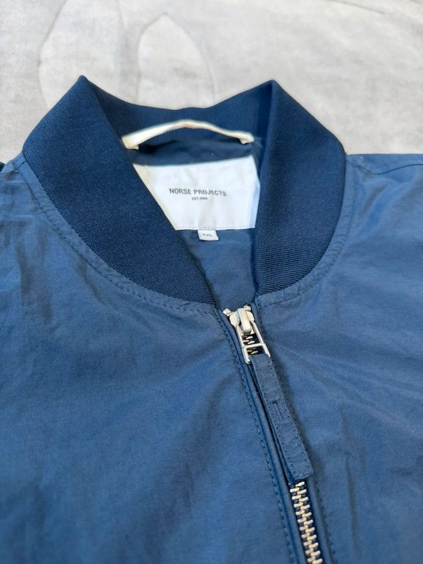 Norse Projects Norse Projects Ryan Crisp Cotton Jacket Bomber Navy XXL Size US XXL / EU 58 / 5 - 6 Thumbnail