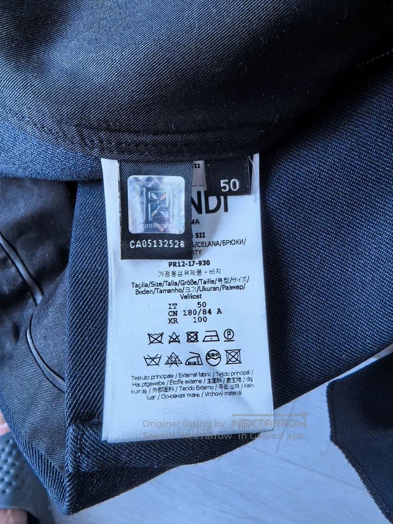 Fendi Fendi Men's trousers, dark blue Size 50L - 6 Thumbnail