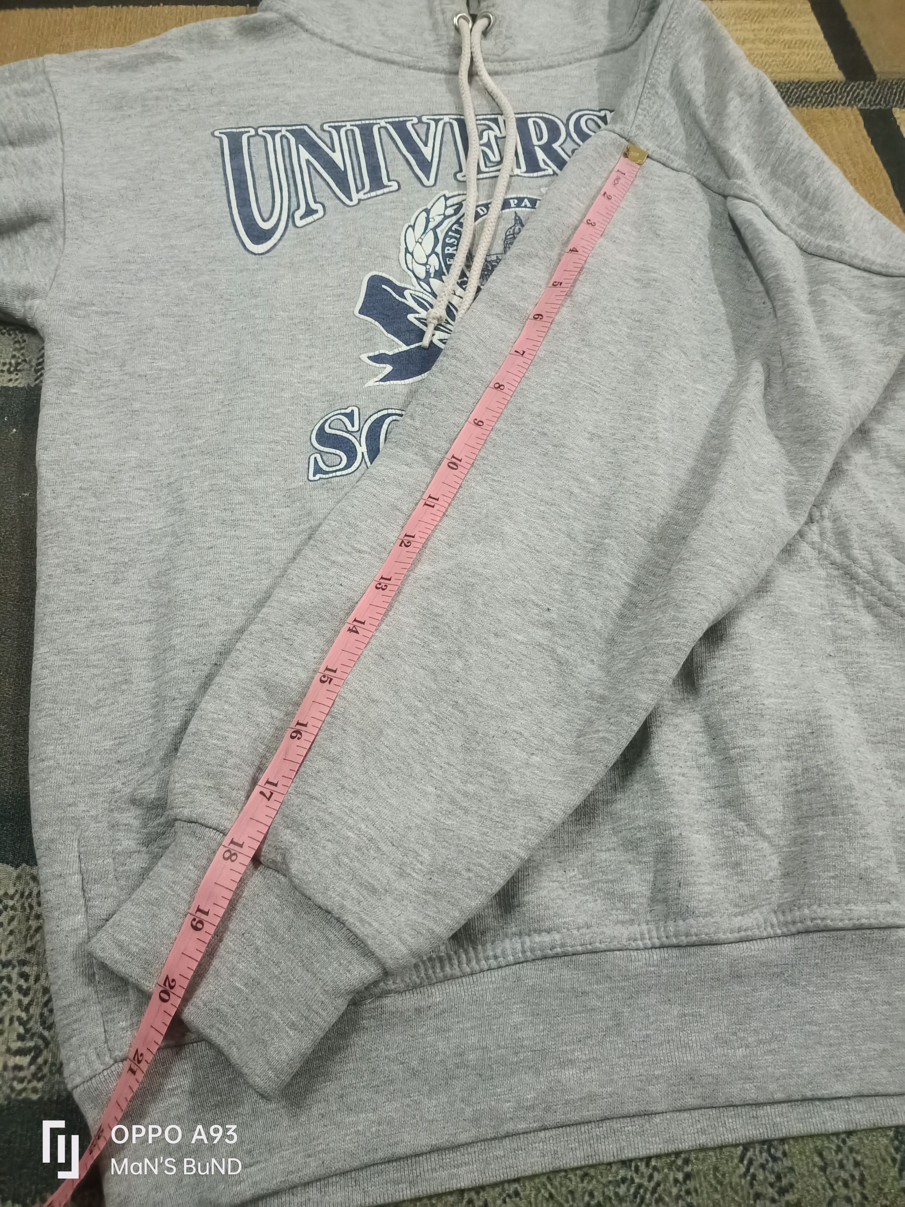 Vintage Universite of Paris Sorbonne France Gray Hoodie Sweatshirt Size US S / EU 44-46 / 1 - 13 Thumbnail