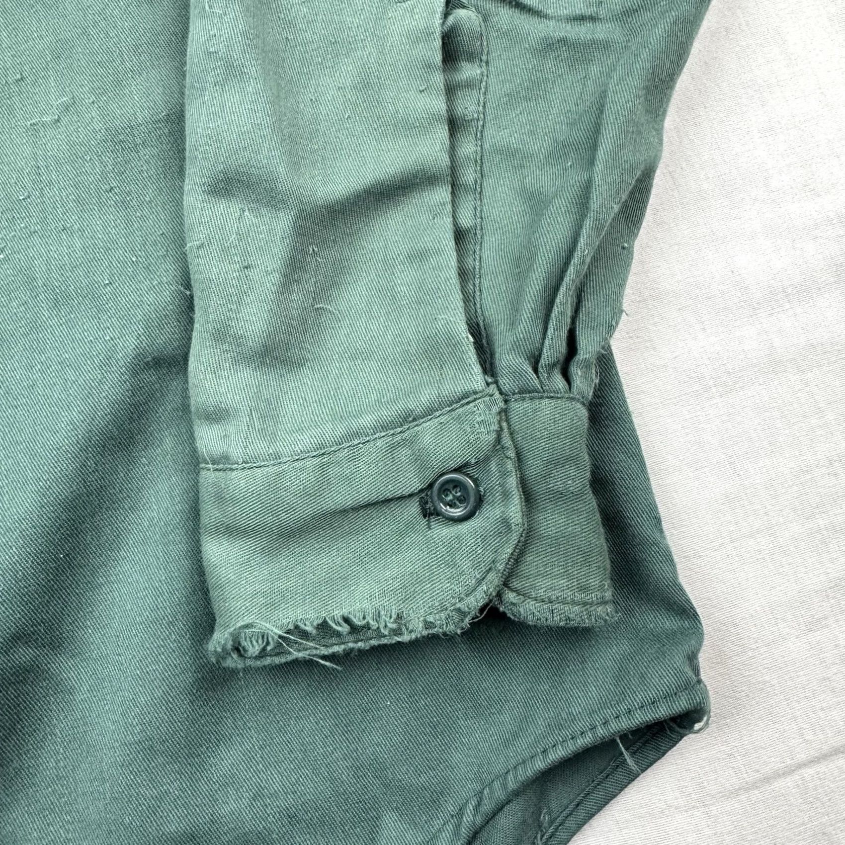 Vintage VINTAGE Button-Up Shirt Adult L Green 70s USA Unbranded Regular Long Sleeve Size US L / EU 52-54 / 3 - 2 Thumbnail