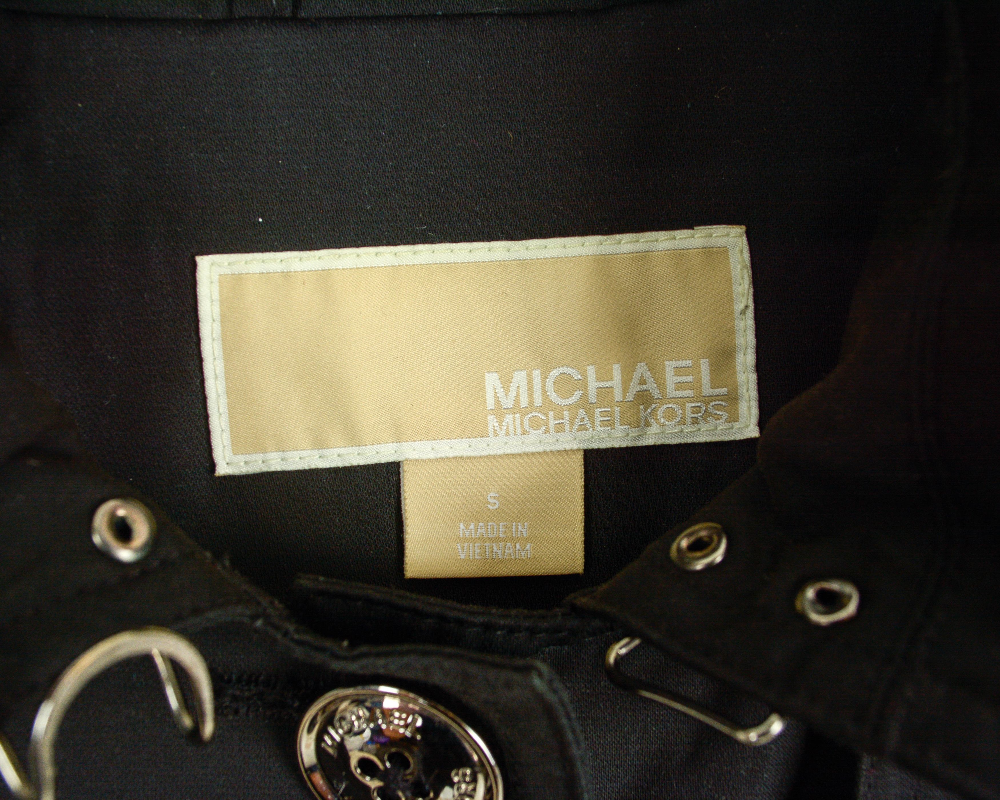 Michael Kors Women S Trench Jacket Rain Coat Parka Hooded Black Mac Size S / US 4 / IT 40 - 5 Thumbnail