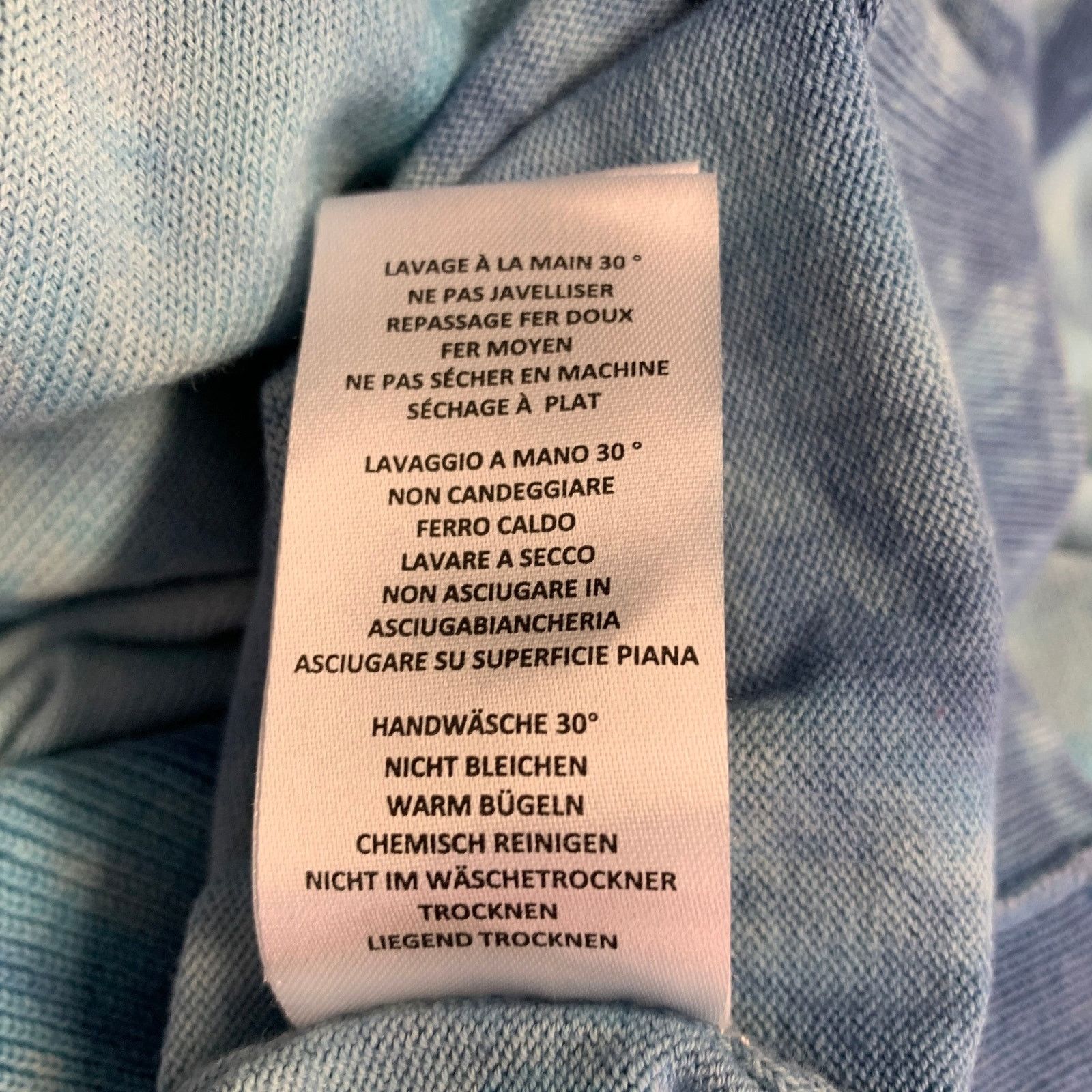 Paul Smith Size L Blue Tie Dye Cotton Crew Neck Pullover Size US L / EU 52-54 / 3 - 8 Thumbnail