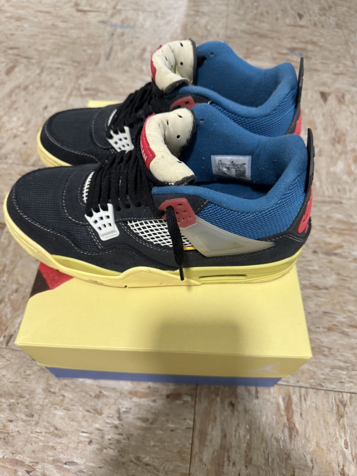 Nike Union LA x Air Jordan 4 Retro 'Off Noir' Size US 9.5 / EU 42-43 - 2 Thumbnail