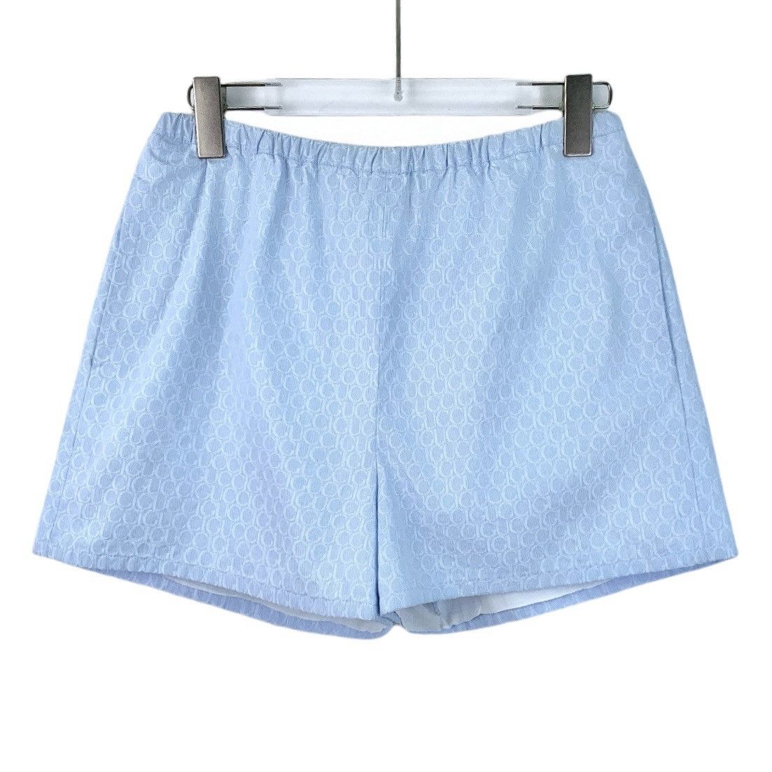 Gucci Gucci Light Blue All-over Letter Print Casual Shorts K26WX Size 26" / US 2 / IT 38 - 1 Thumbnail