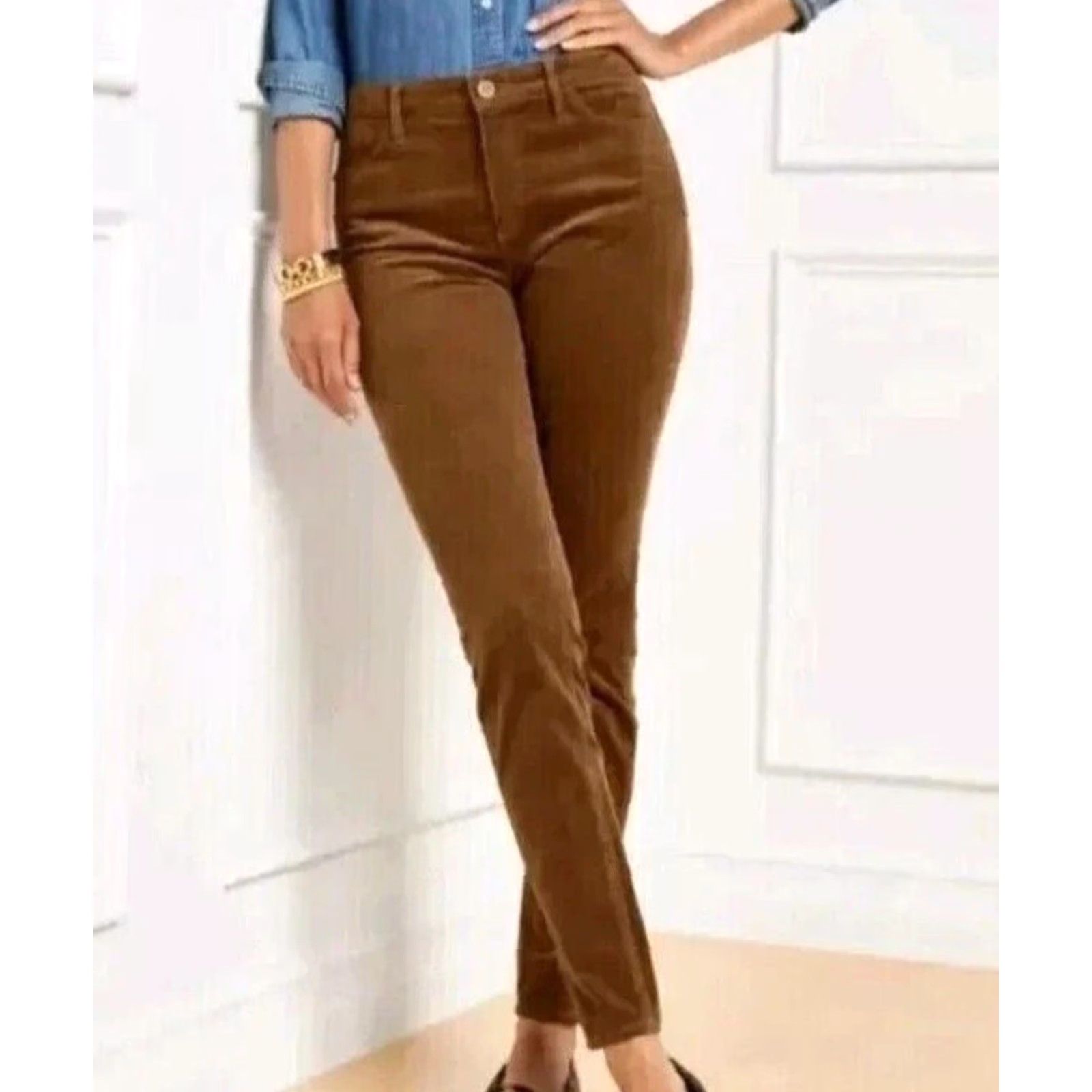 Vintage Well Worn Pants Women’s 10/30 Brown Corduroy High Rise Jeans Shirt? Size 32" / US 10 / IT 46 - 2 Thumbnail