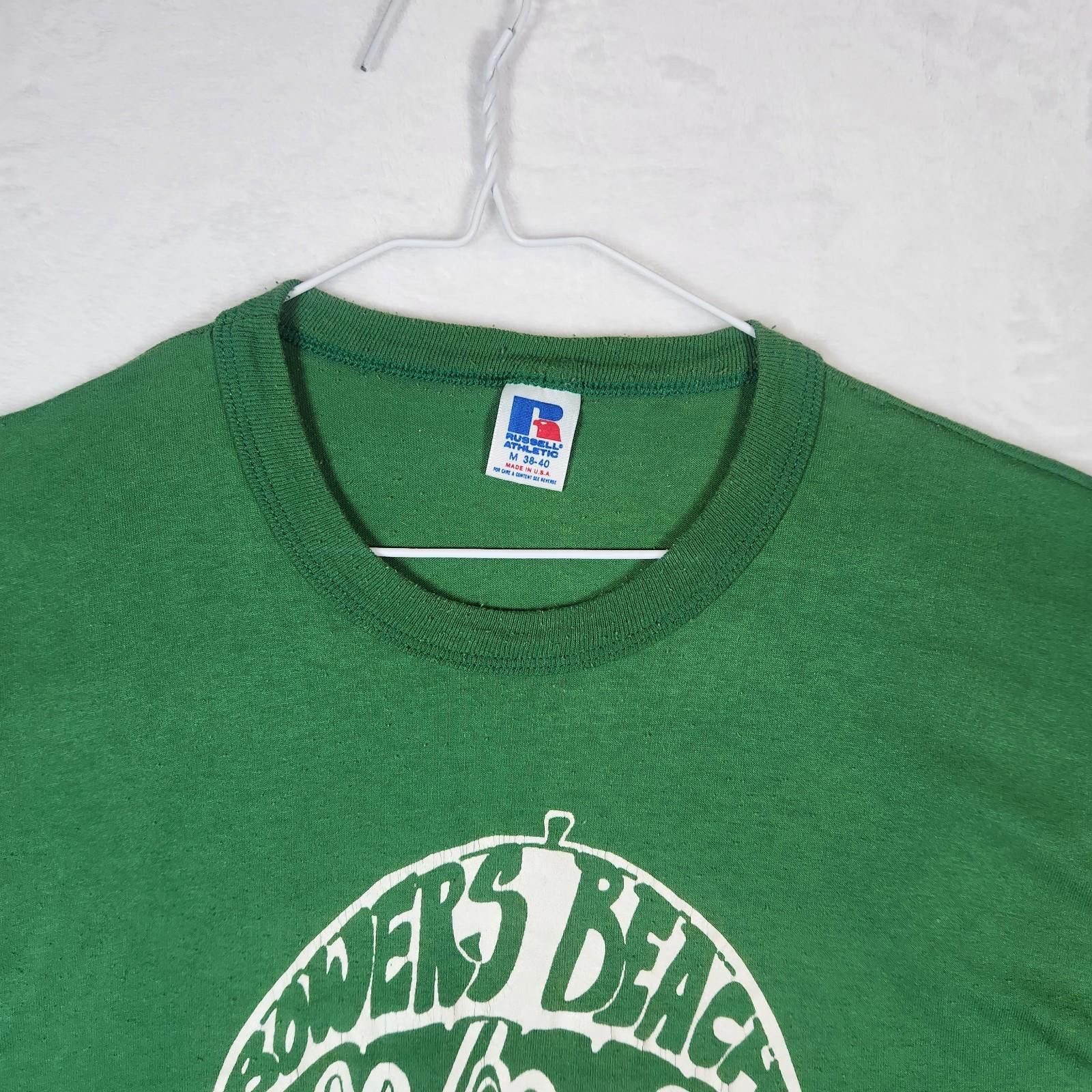 Russell Athletic Vtg 1989 Single Stitch Crab Feast Tshirt Green Size Medium Size US M / EU 48-50 / 2 - 3 Thumbnail