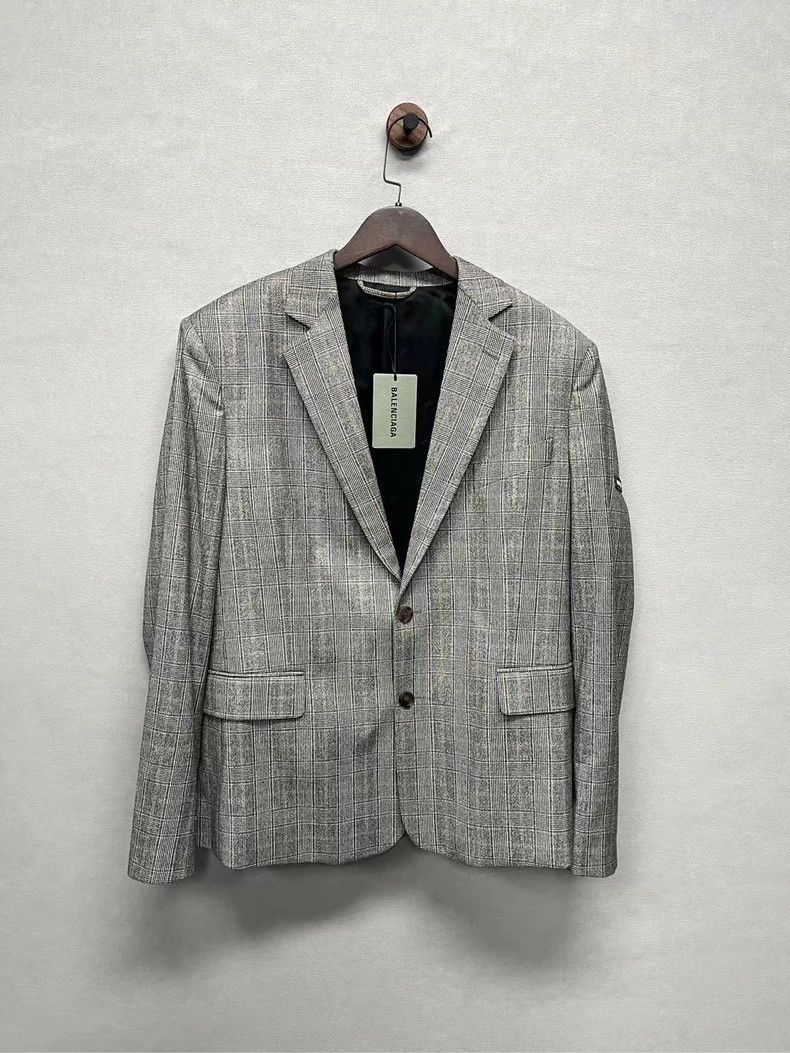 Balenciaga Balenciaga Grey Plaid Cuffmark Suit 2502-Nextarrow Size XXS / US 00 / IT 34 - 1 Thumbnail