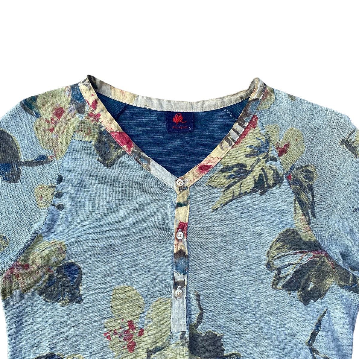 45rpm Indigo Dyed Floral Shirt Size S / US 4 / IT 40 - 2 Thumbnail