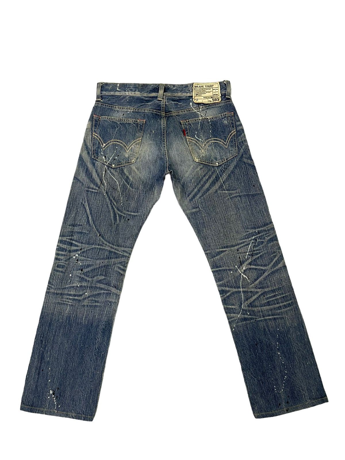 Edwin Distress Jeans Edwin 503 Faded Paint Splash Regular 7🟦5 Size US 34 / EU 50 - 12 Thumbnail
