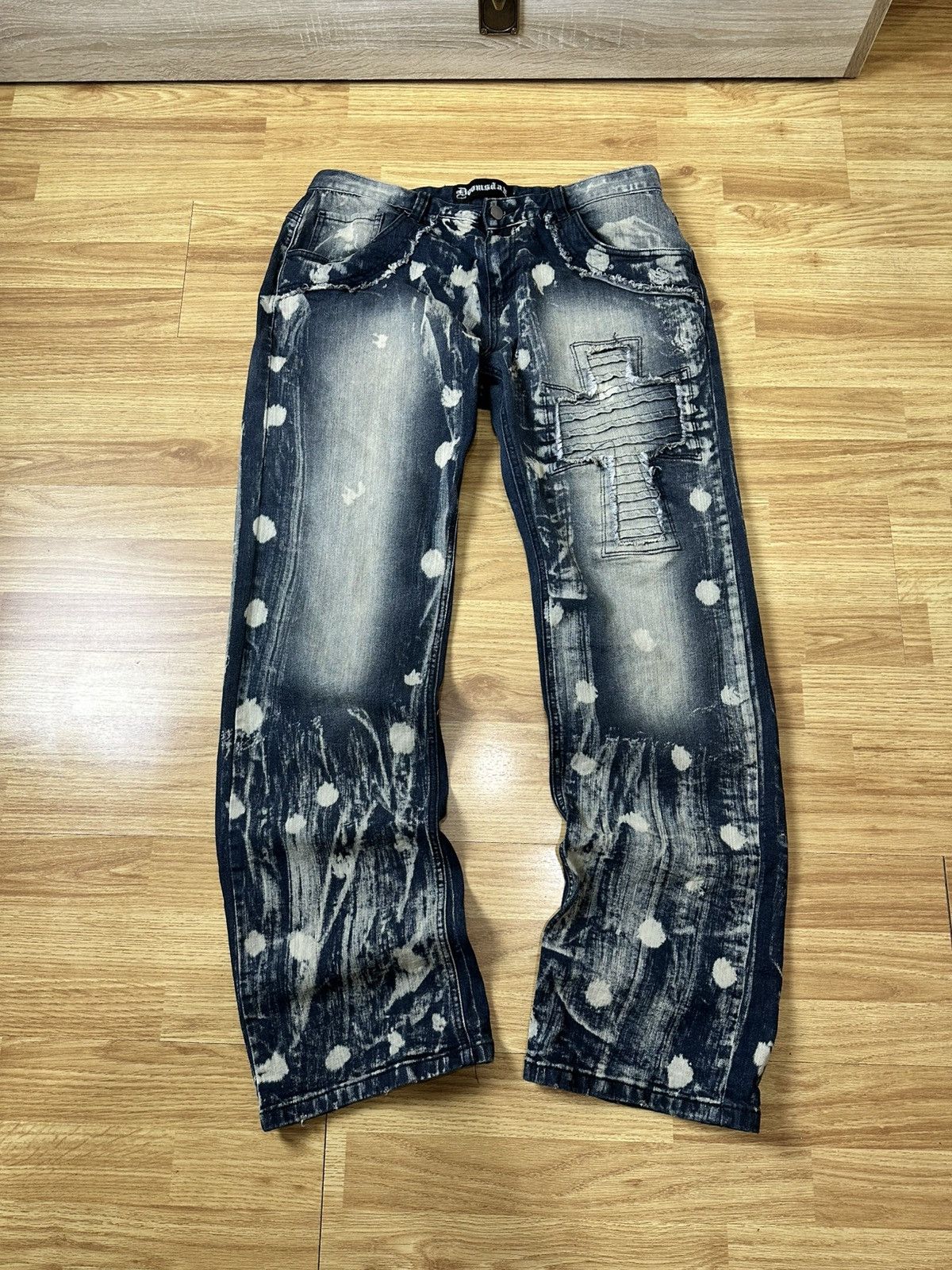If Six Was Nine 🔥 Doomsday Opium Y2K Hysteric Glamour Denim Pants Ed Hardy Size US 34 / EU 50 - 1 Thumbnail