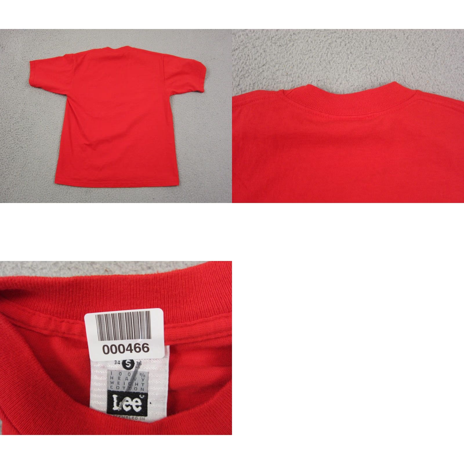 Lee VINTAGE Lee Shirt Womens Small Red Mens 90s Blank Heavyweight Cotton Casual Shirt S Red 80s 90s School Womens Size S / US 4 / IT 40 - 8 Thumbnail