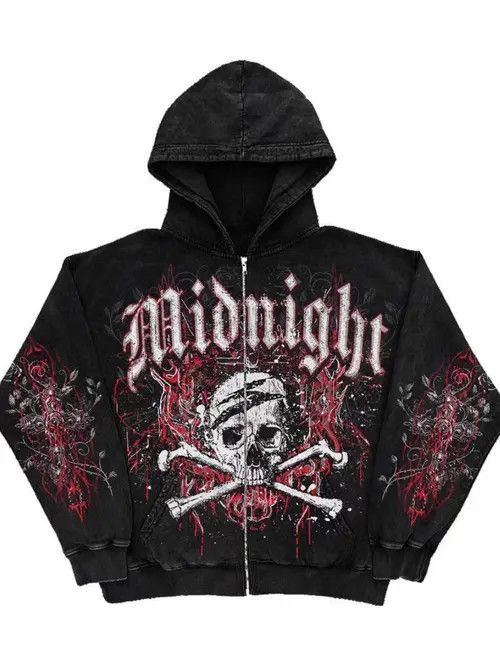 Japanese Brand Mitsuoka x Shi Vintage Gothic Hip Hop Loose Hoodie Size US M / EU 48-50 / 2 - 6 Thumbnail