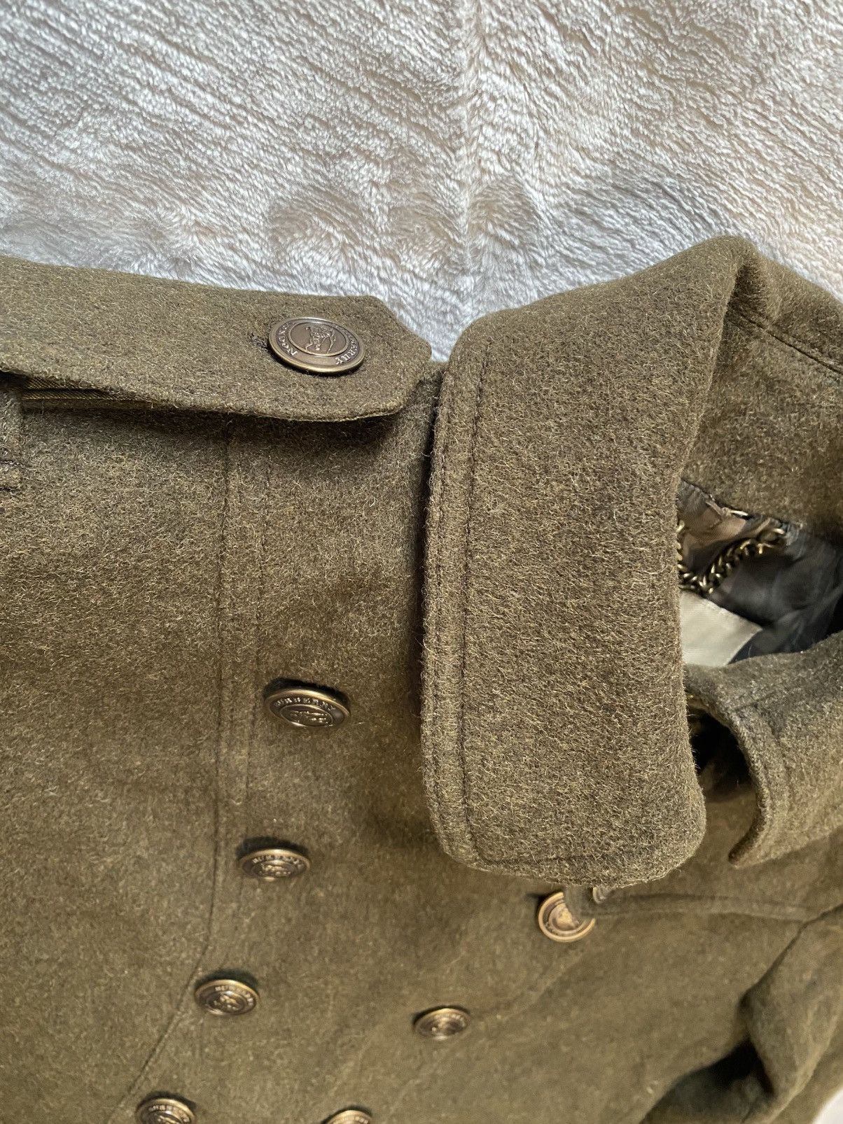 Burberry Burberry London Khaki Wool & Cashmere Trench Coat Size XS / US 0-2 / IT 36-38 - 5 Thumbnail