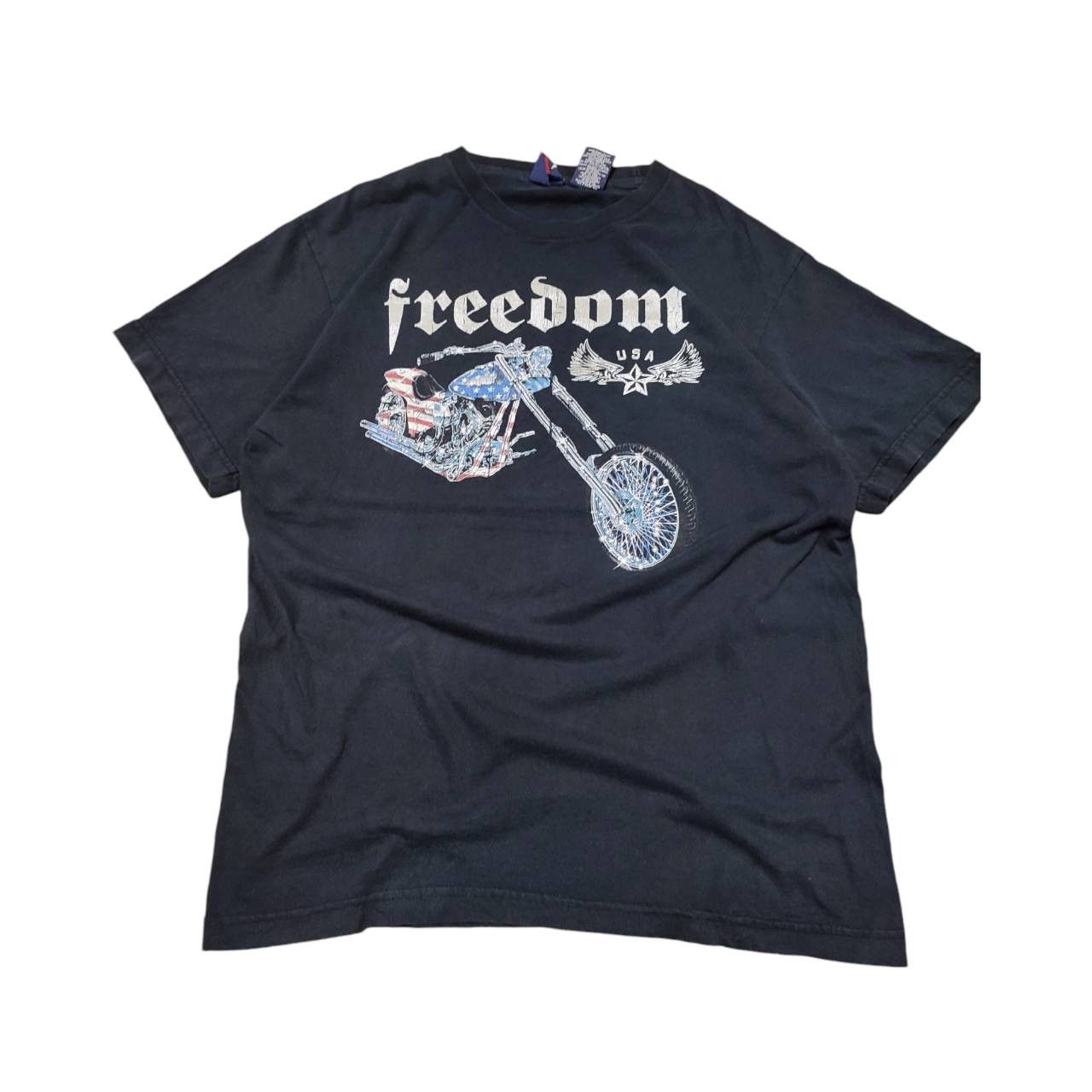 Vintage × West Coast Choppers Vintage Freedom USA Chopper US Flag Motorcycle T-Shirt Size US L / EU 52-54 / 3 - 1 Thumbnail