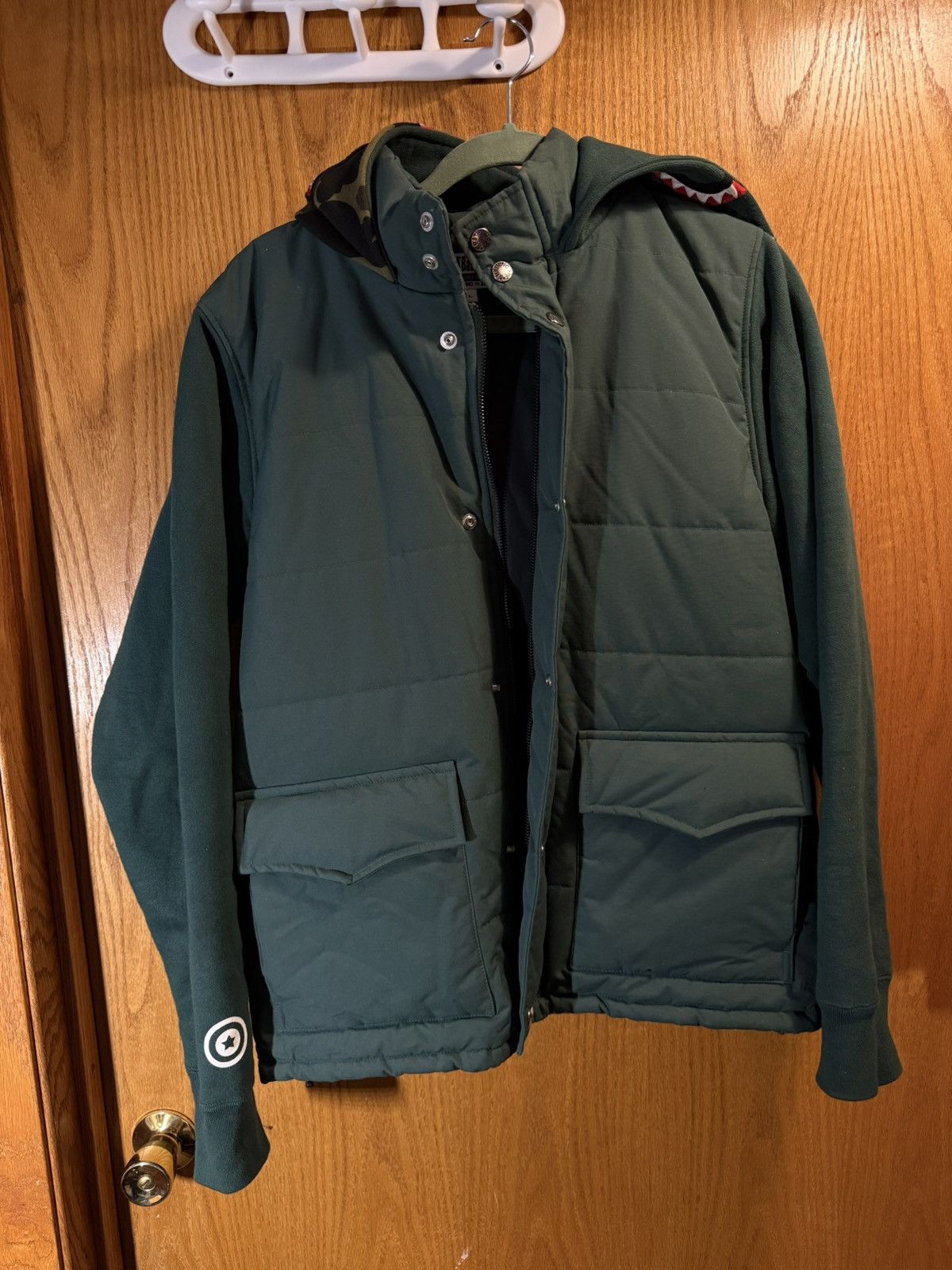 Bape Bape shark coat Jacket/ Hoodie green Size US L / EU 52-54 / 3 - 2 Thumbnail