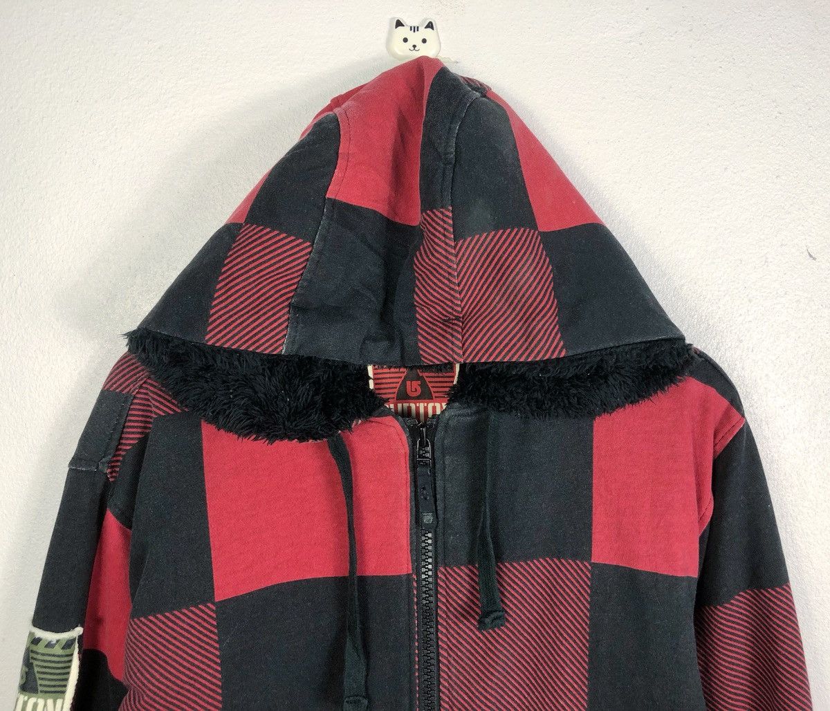 Burton × Vintage Rare Burton Snowboard Checkered Hoodie Size US S / EU 44-46 / 1 - 2 Thumbnail