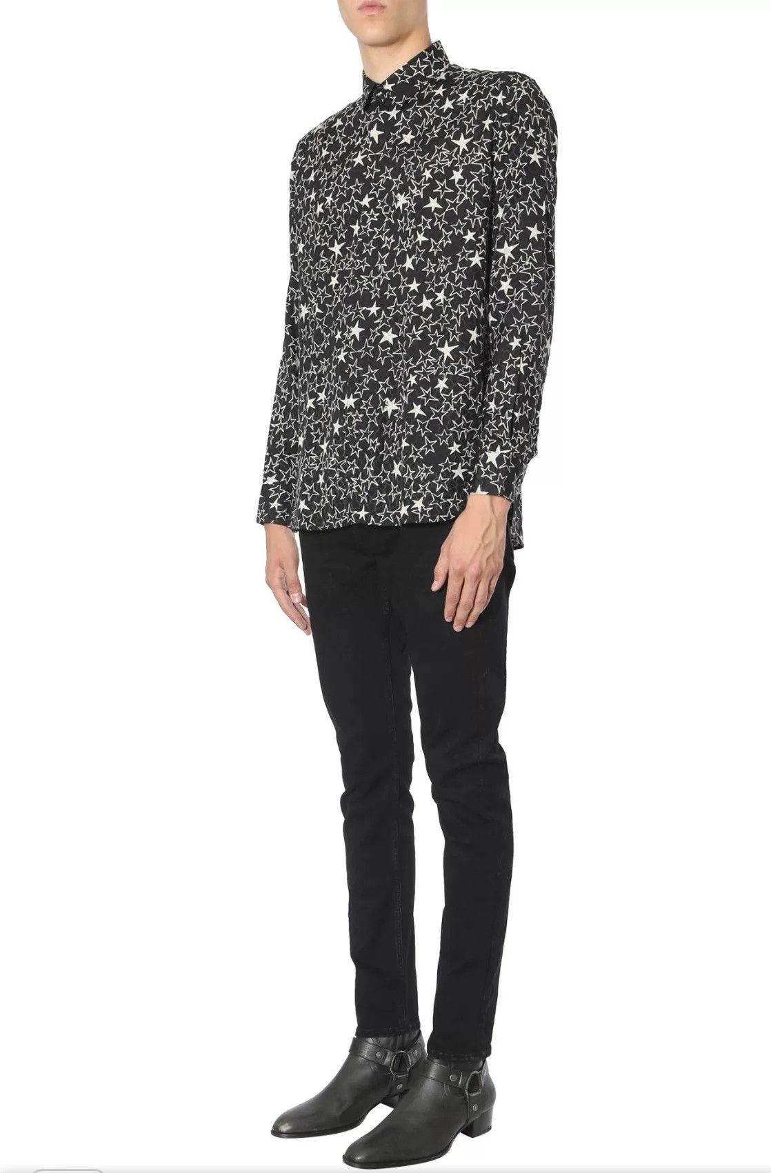 Saint Laurent Paris Saint Laurent Silk Star Print Shirt Size US XS / EU 42 / 0 - 1 Thumbnail