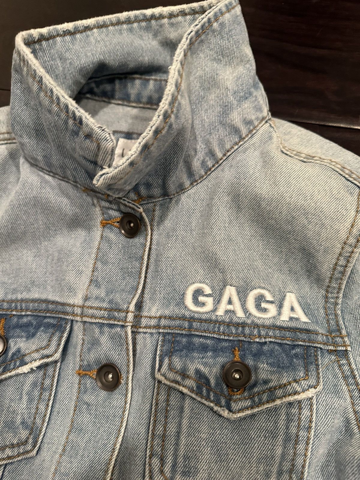 Band Tees lady gaga denim jacket merch Size S / US 4 / IT 40 - 5 Thumbnail