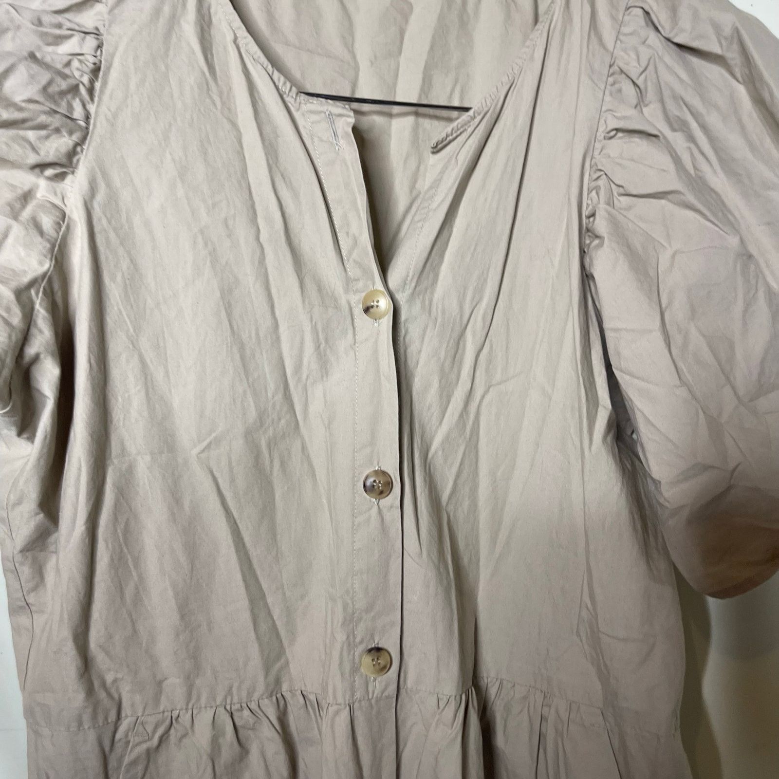 Other Masscob Poplin Puff-Sleeve Jumpsuit - Nudeflesh sz 36 US S Size 26" / US 2 / IT 38 - 11 Thumbnail