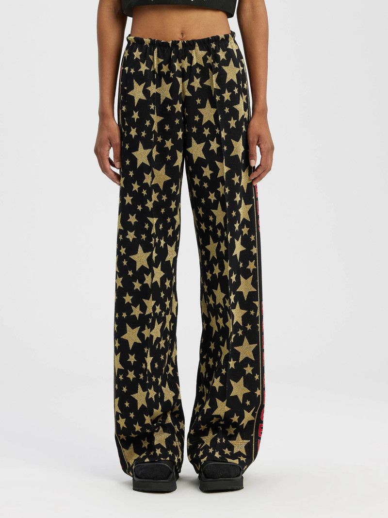 Palm Angels o1y1125 Sweatpant in Black/Gold Size 25" / US 0 / IT 36 - 2 Thumbnail