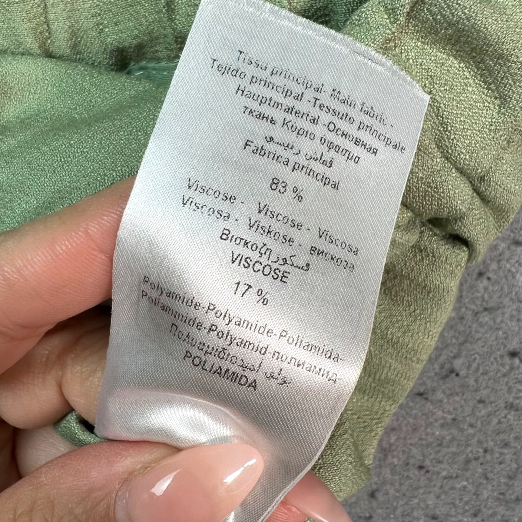 Vintage VINTAGE Naf Naf Paris Womens High-Waisted Pants 34 Green Viscose Blend Pleated 30in Ankle Womens Size 24" / US 00 / IT 34 - 5 Thumbnail