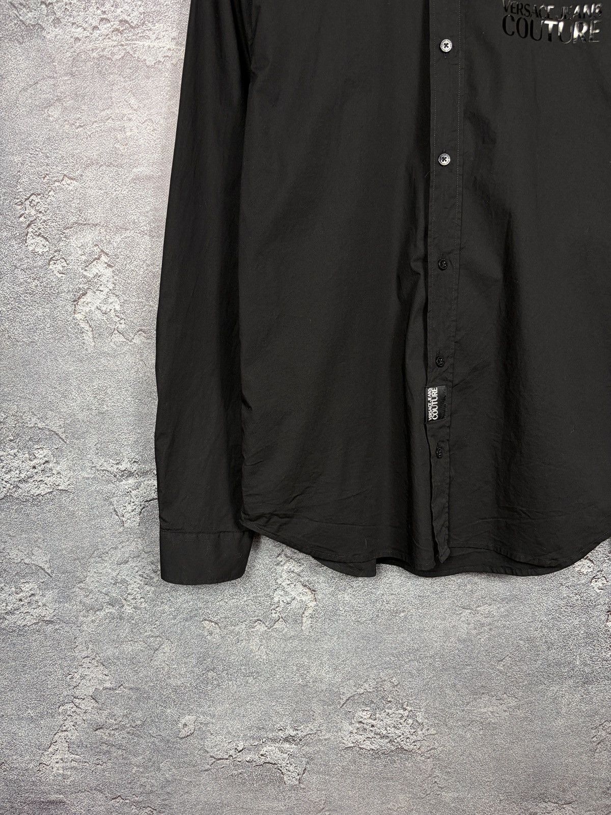 Versace Jeans Couture Versace Jeans Couture Classic Black Shirt With Logo Size M Size US M / EU 48-50 / 2 - 4 Thumbnail