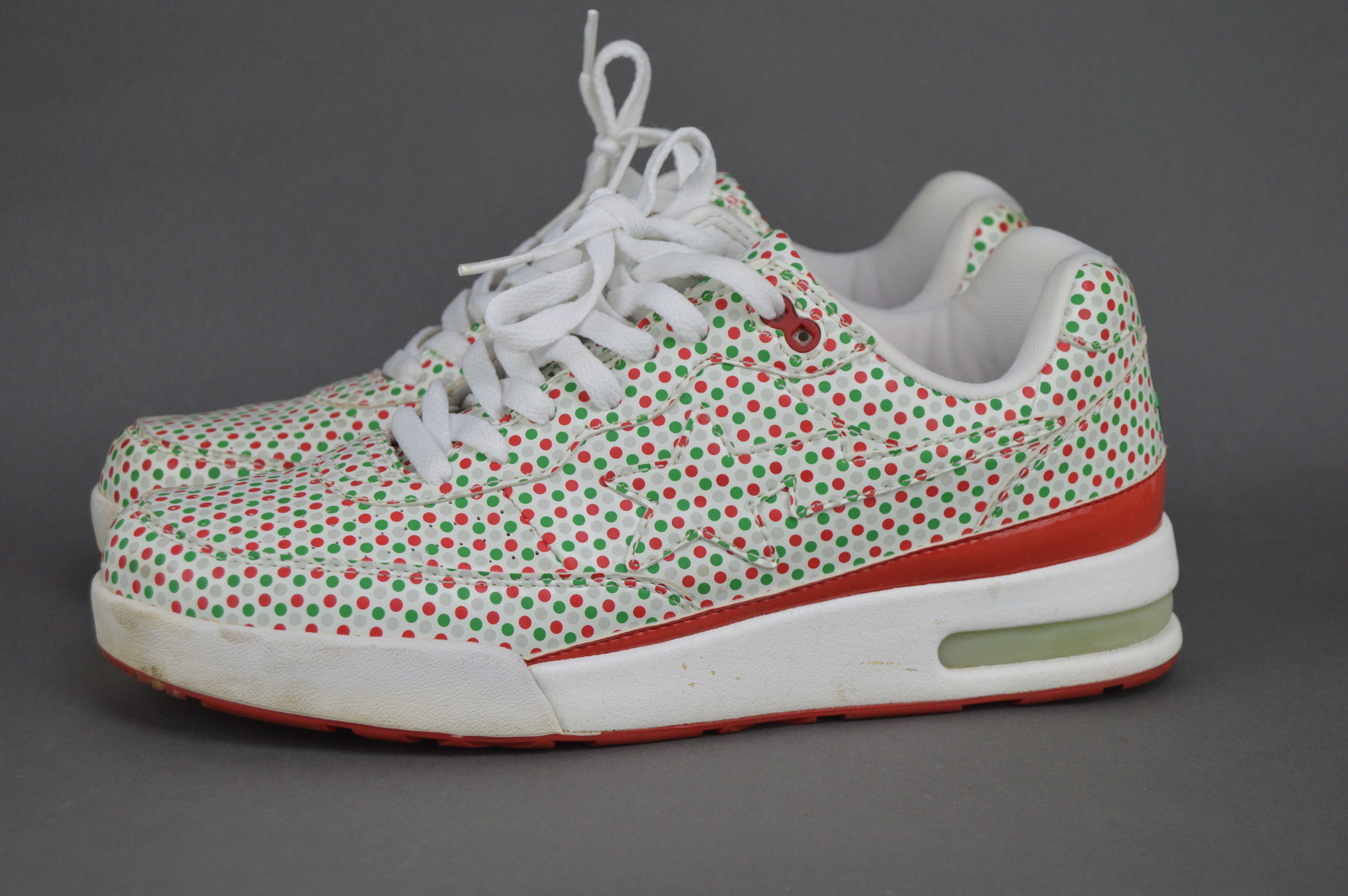 image of Bape A Bathing Ape Road Sta 'red & Green Polka Dot' Sneaker in Green Red, Men's (Size 9)