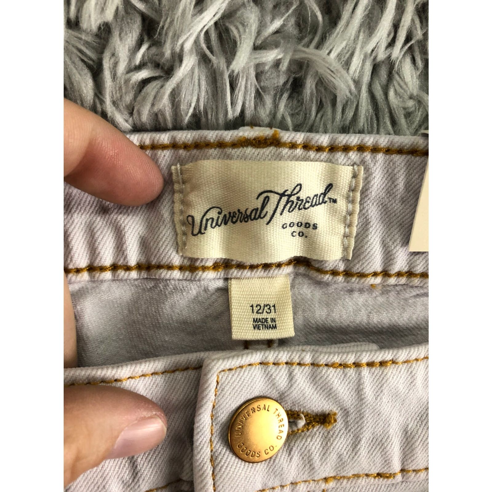 Vintage Universal Thread Vintage Midi Shorts Womens Size 12 White Denim Jean Shorts Size 34" / US 12 / IT 48 - 7 Thumbnail