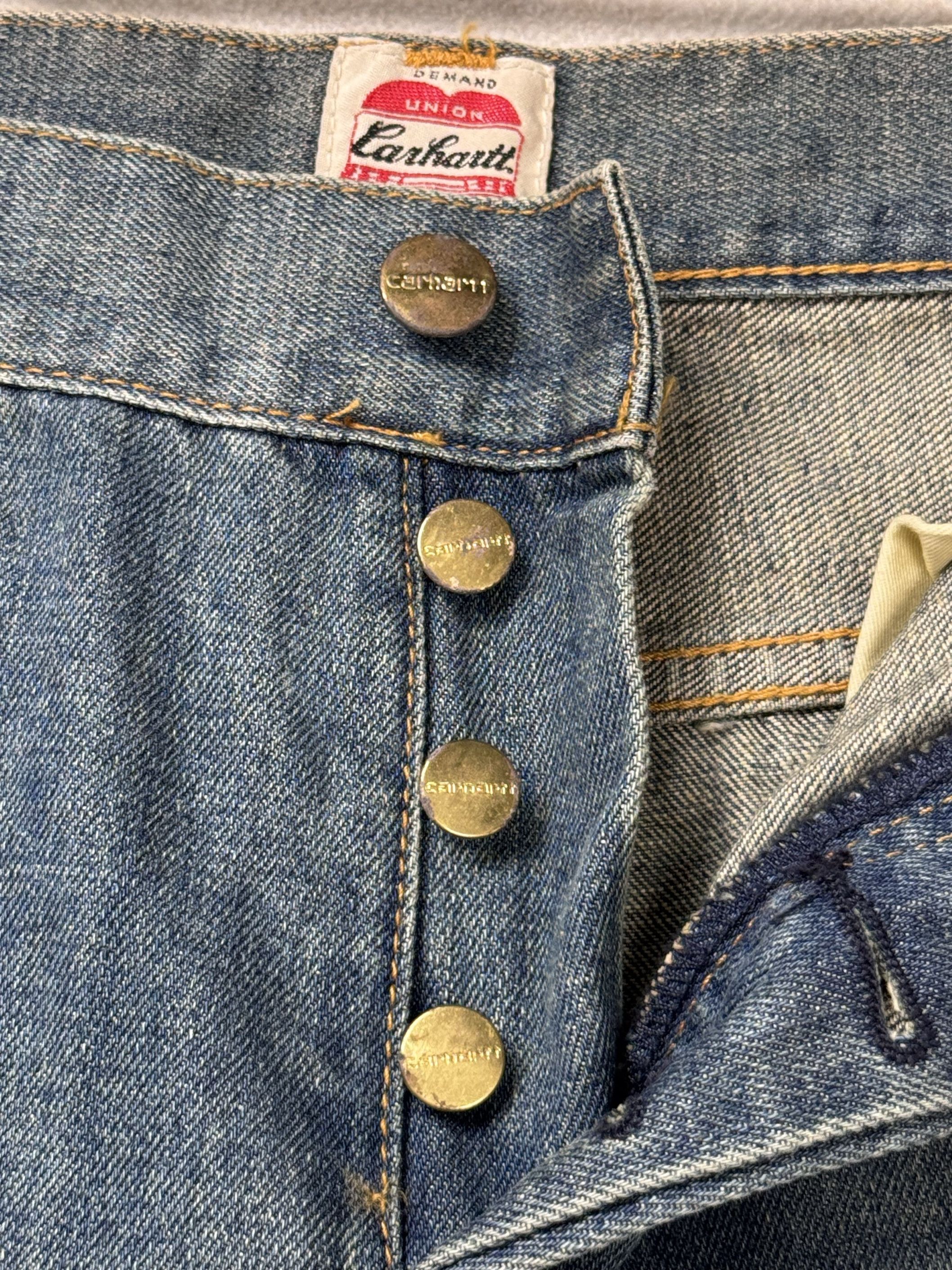 Carhartt × Vintage UNWORN* CARHARTT LOGGER CARPENTER PANT LIGHT WASH Size US 32 / EU 48 - 6 Thumbnail