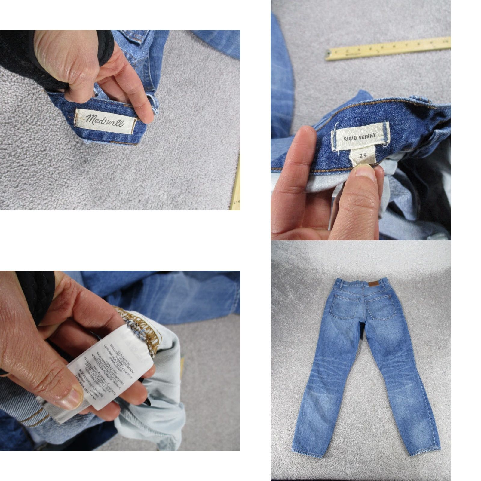 Madewell Madewell Jeans Skinny Denim Woman 29 High Rise Light Medium Wash Blue Regular Size 29 Womens Jeans Size 29" - 8 Thumbnail