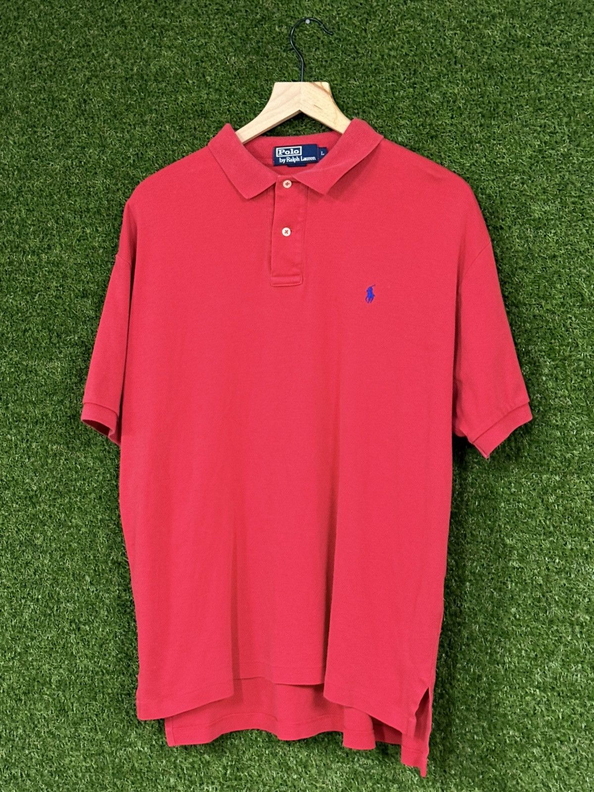 Polo Ralph Lauren Vintage Polo Ralph Lauren Red Navy Shirt Large PRL Size US L / EU 52-54 / 3 - 2 Thumbnail