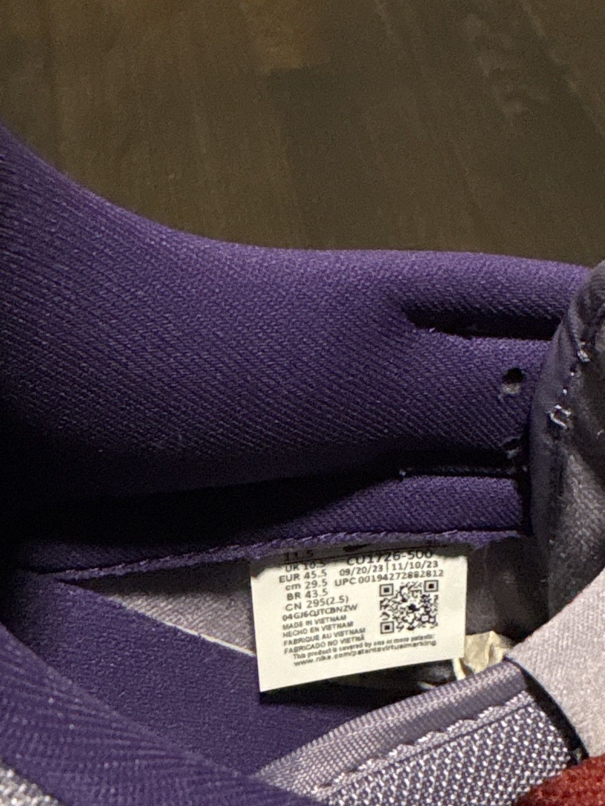 Nike Nike Dunk Plum 2024 Size US 11.5 / EU 44-45 - 6 Thumbnail