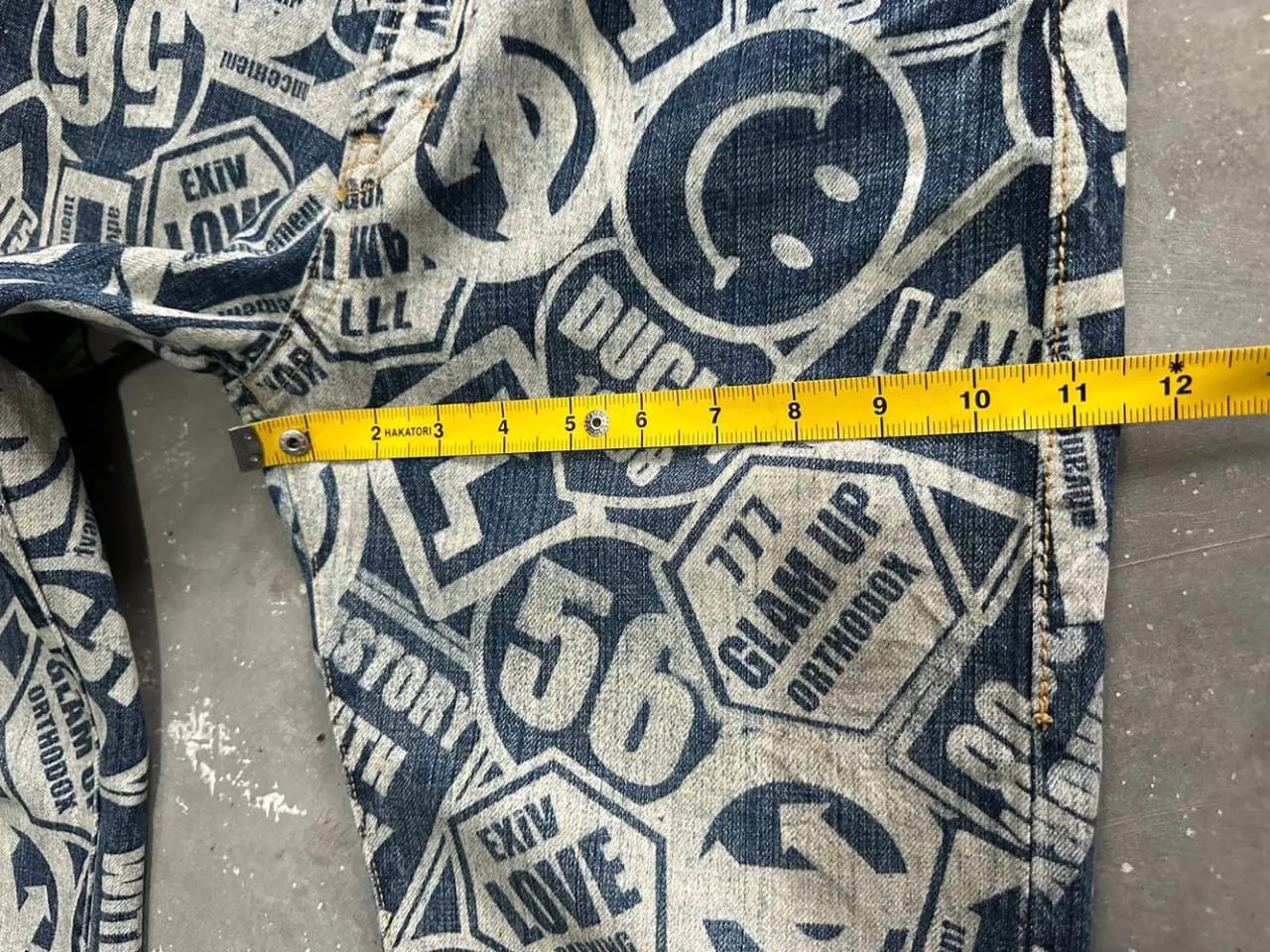 Japanese Brand Co & Lu Fullprint Smile Design Pants Size US 29 - 13 Thumbnail