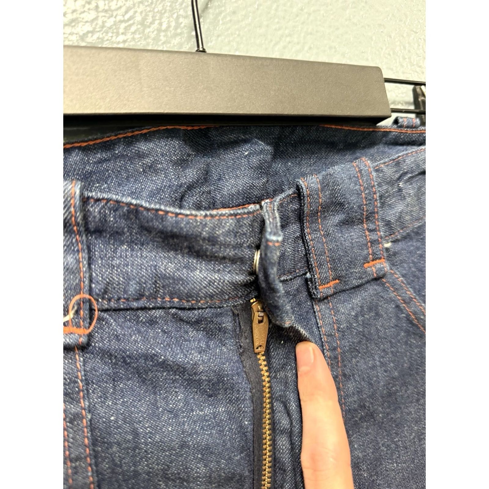 Sears VINTAGE Sears Sanforized Denim Dark Cotton Men’s Carpenter Pants Sz 28/30 zip 1960s Blue Mens Size US 30 / EU 46 - 3 Thumbnail