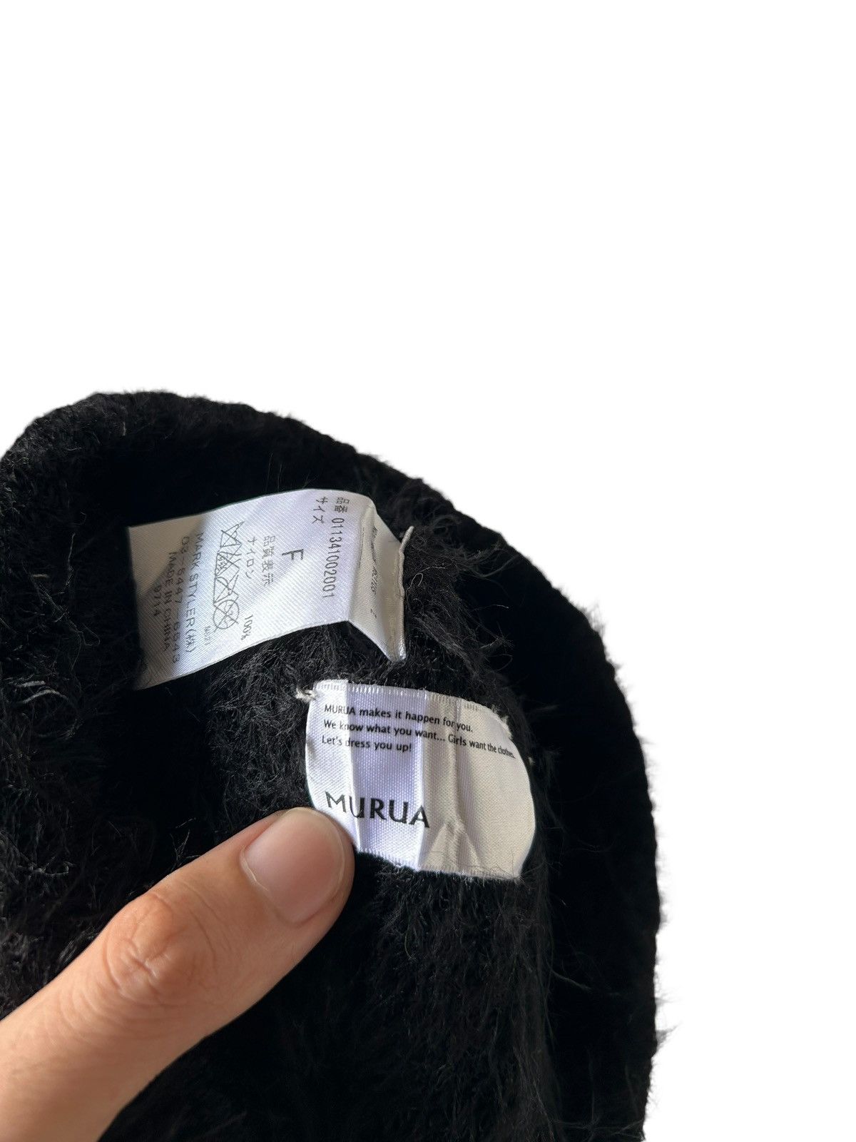14th Addiction Murua Punk Bondage style Mohair Fur Mohawk Beanie Hats Size ONE SIZE - 4 Thumbnail