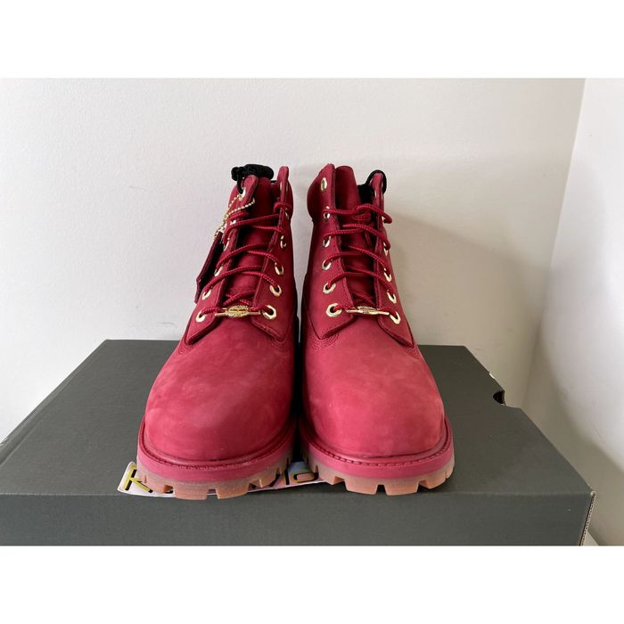 Burgundy timberlands outlet kids