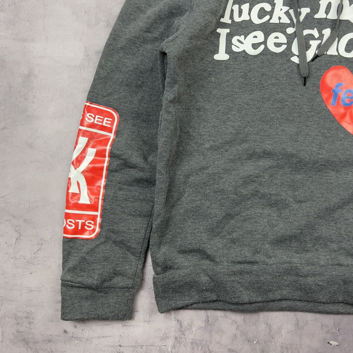 Rap Tees Rare ! Kanye West Lucky Me I See Ghosts Hoodie Big Logo Size US M / EU 48-50 / 2 - 3 Thumbnail