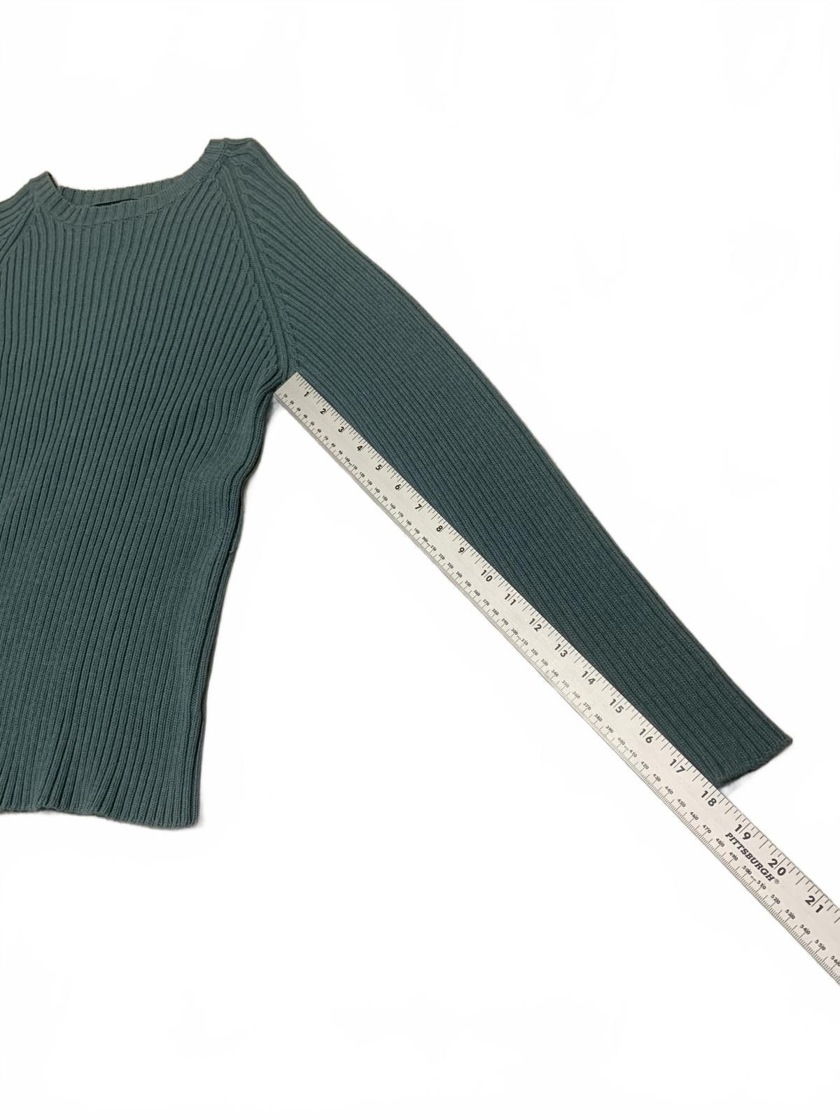 Lands' End VTG 90s Lands' End Sweater Men's M Green Ribbed Knit USA Size M / US 6-8 / IT 42-44 - 5 Thumbnail