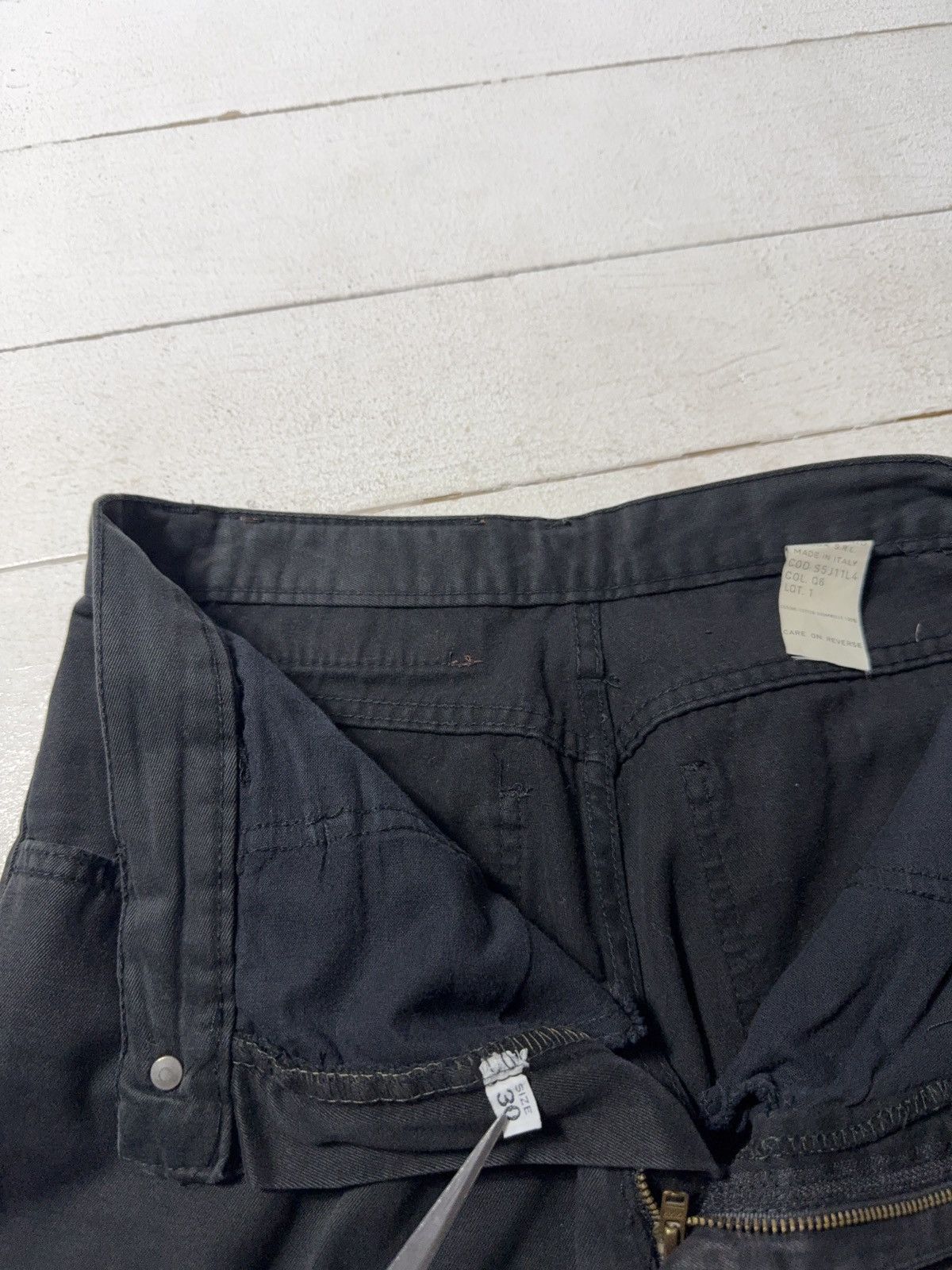 Giorgio Armani 90s Retro Armani Jeans Black Cotton Pants Made in Italy Size US 28 / EU 44 - 14 Thumbnail