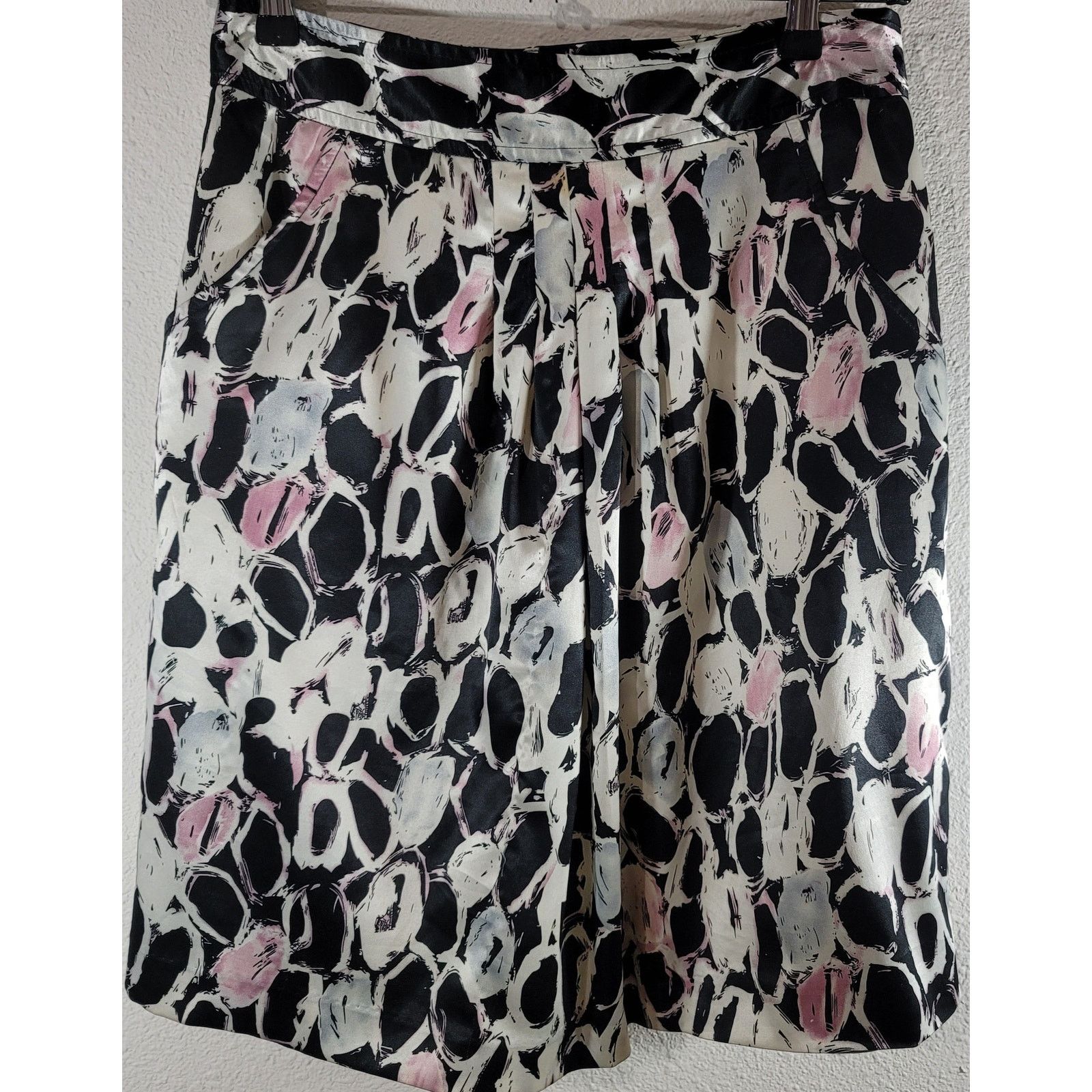 Harve Benard Harve Benard Pink Black Geo Print A-Line Knee Length Skirt 8 Size 30" / US 8 / IT 44 - 1 Thumbnail