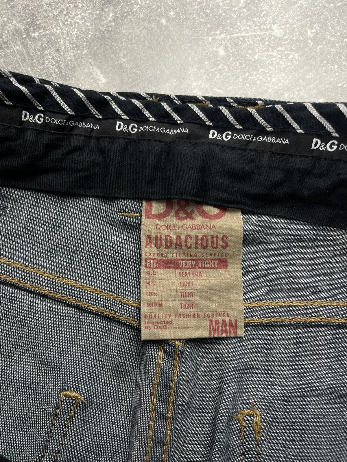 Dolce & Gabbana Dolce & Gabbana Y2K Audacious Denim Jeans Very Tight Fit Size US 33 - 11 Thumbnail