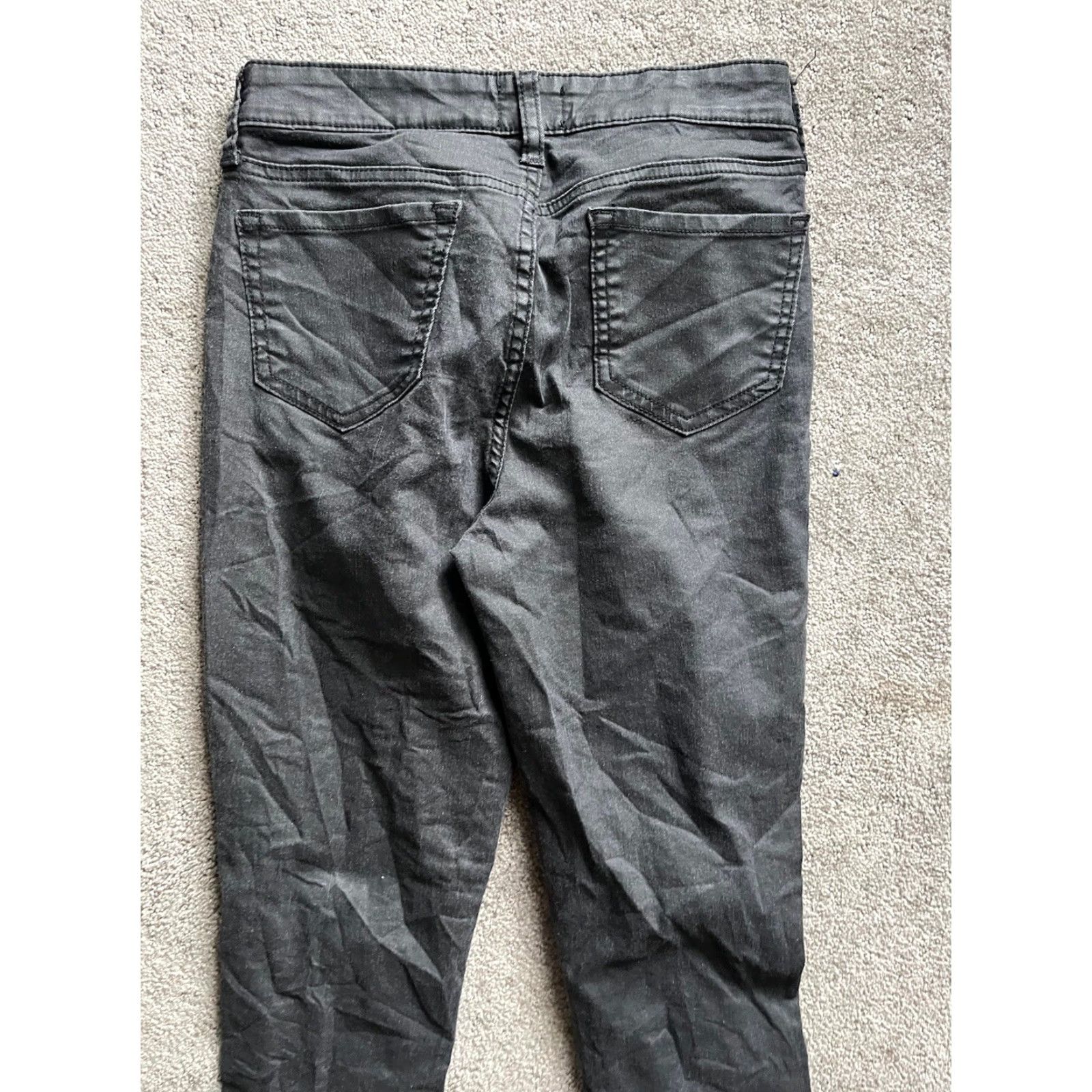 Gap Gap Women Skinny Jeans Regular Size 4 Black Light Wash Stretch Denim Raw Hem Size 27" / US 4 / IT 40 - 4 Thumbnail