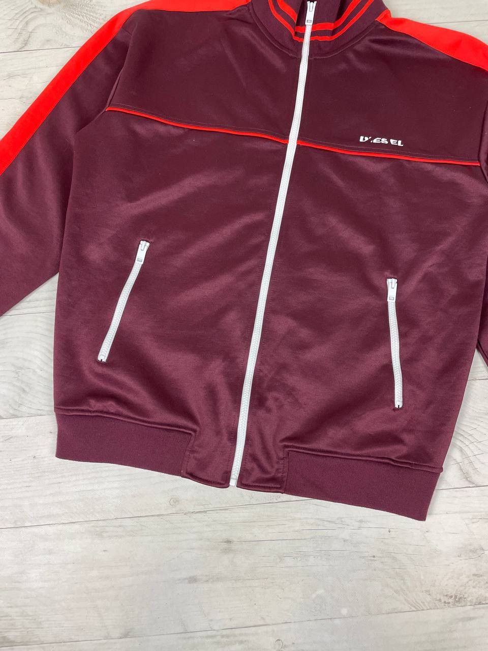 Diesel Vintage Diesel Track Jacket Men Size 2XL Burgundy Size US XXL / EU 58 / 5 - 3 Thumbnail