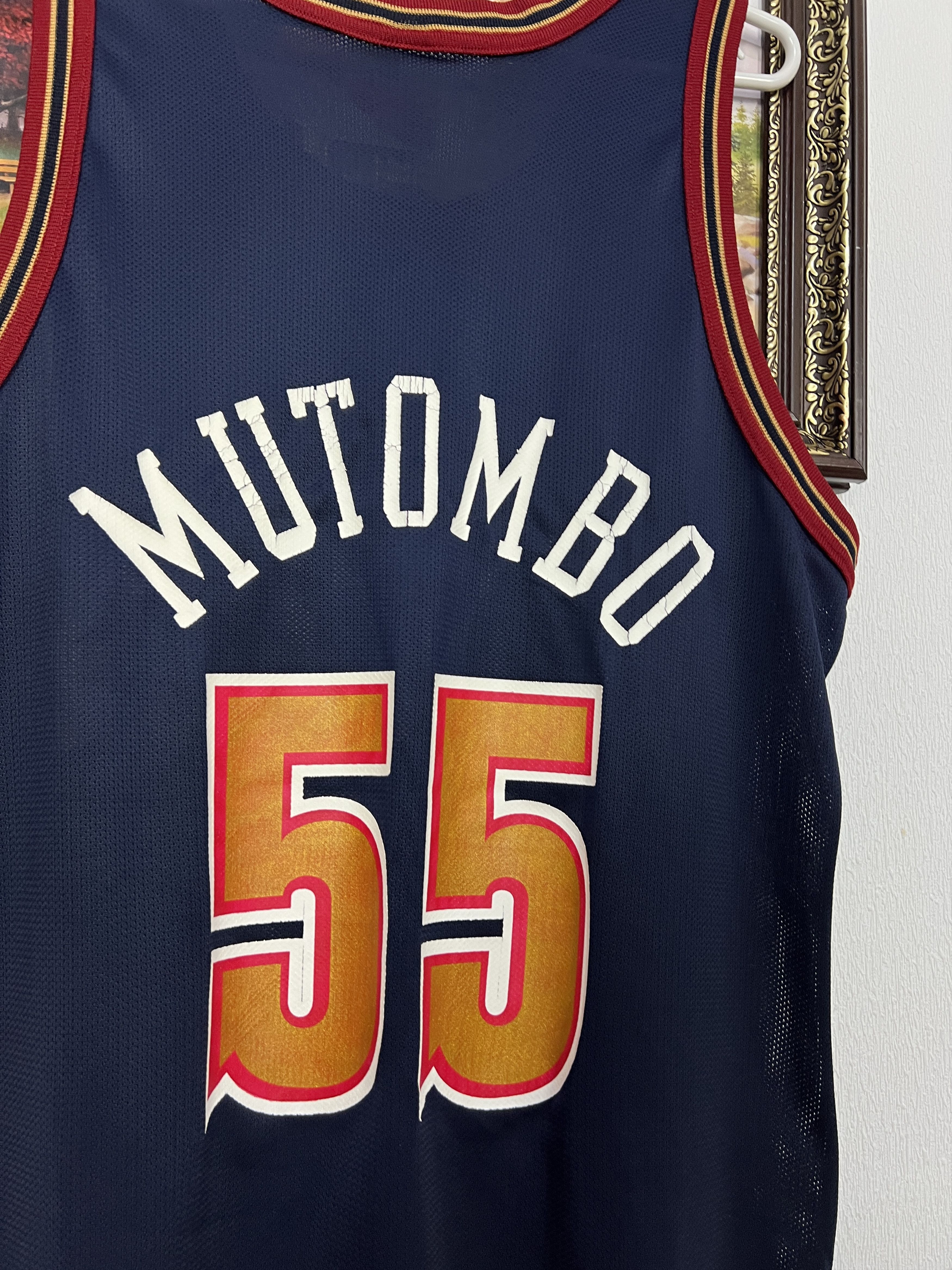 Champion Vintage 90's Denver Nuggets NBA Mutombo Jersey Shirt Rare Size US M / EU 48-50 / 2 - 10 Thumbnail